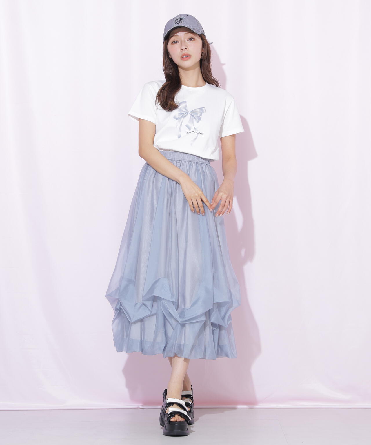 JILL by JILL STUART シアータックバルーンスカート ブルー JILL by JILL STUART｜シアータックバルーンスカート | Rakuten