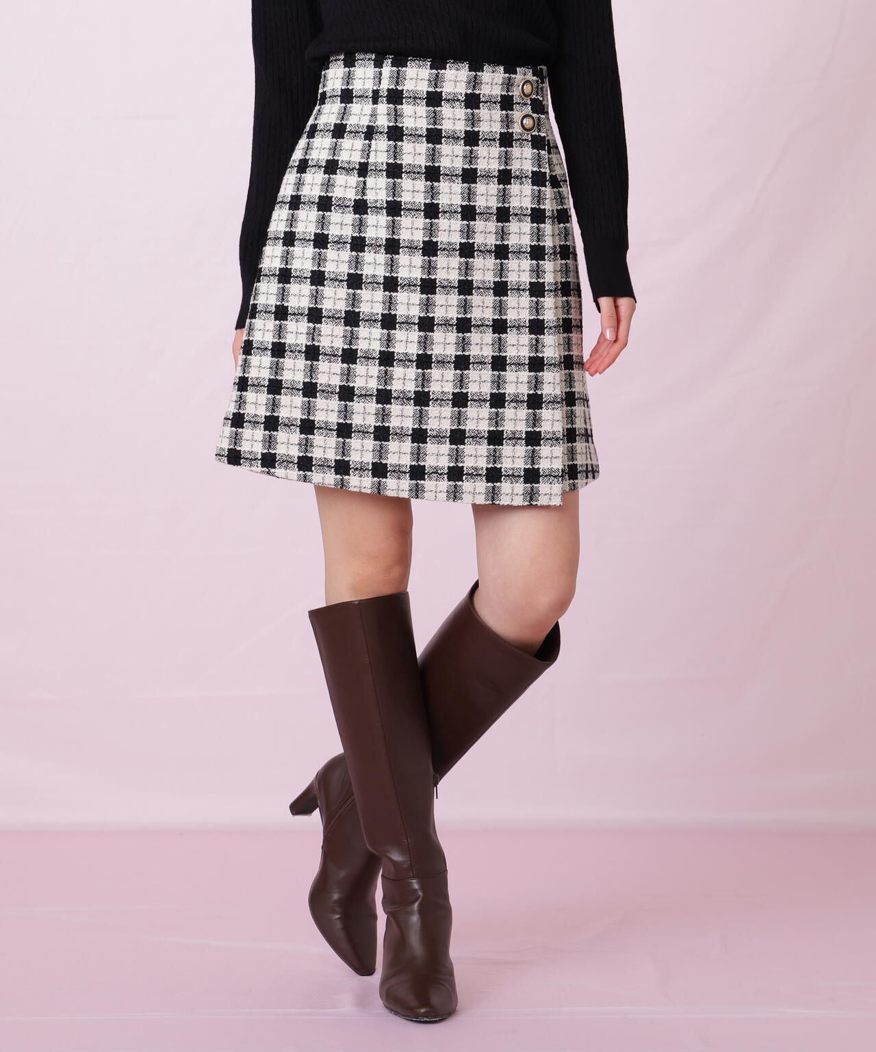 ブロックチェックツィードミニスカート | JILL by JILL STUART（ジル