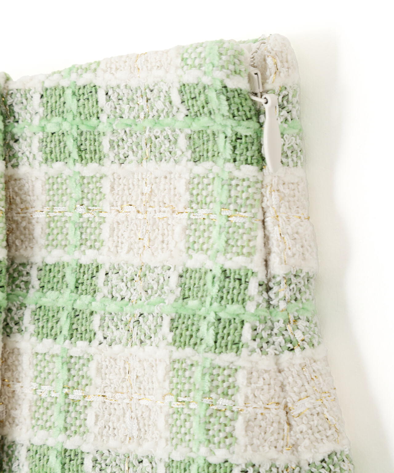 ブロックチェックツィードミニスカート