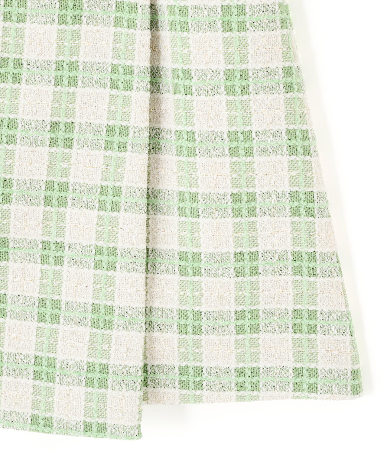 ブロックチェックツィードミニスカート