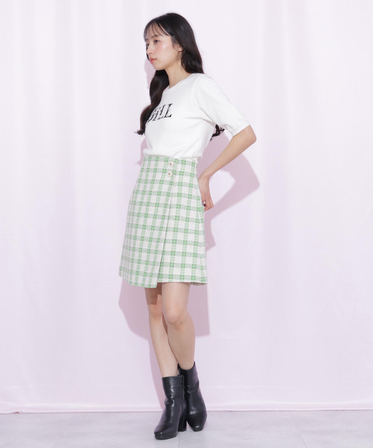 ブロックチェックツィードミニスカート | JILL by JILL STUART（ジル
