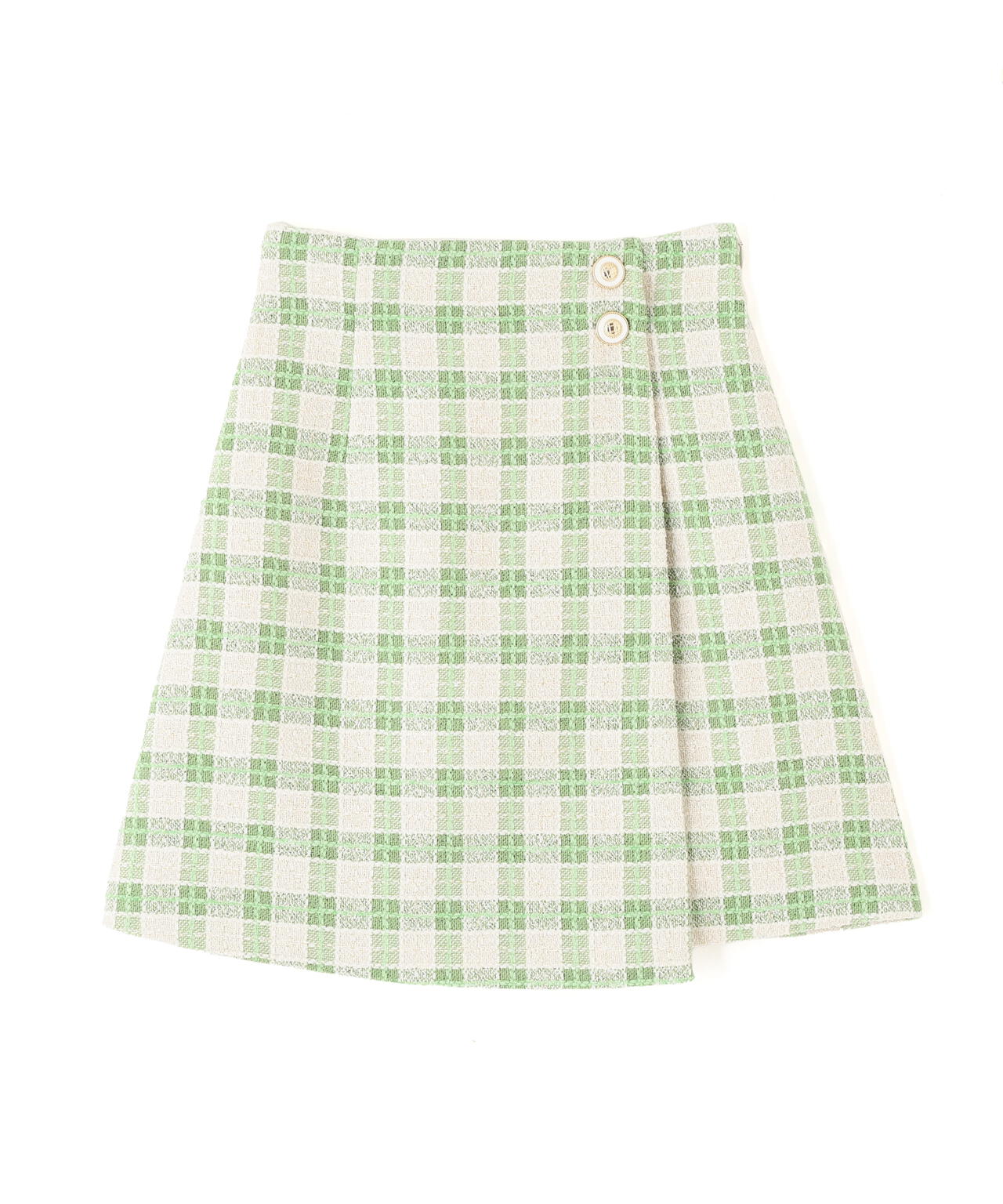 ブロックチェックツィードミニスカート