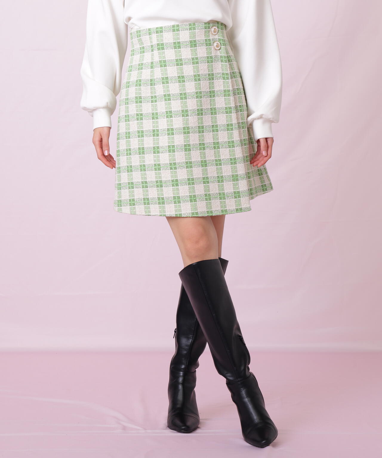 ブロックチェックツィードミニスカート | JILL by JILL STUART（ジル