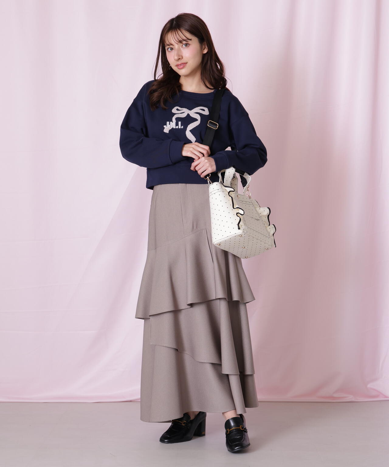 アシメティアードスカート