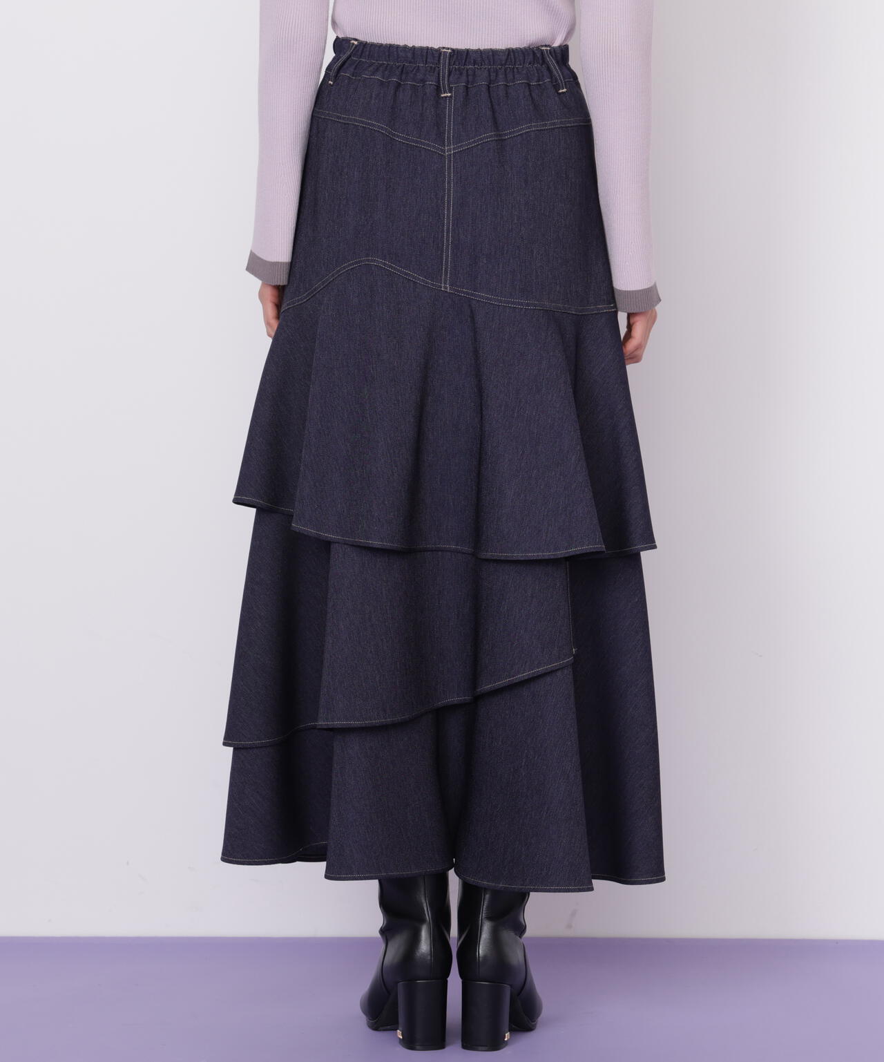 アシメティアードスカート