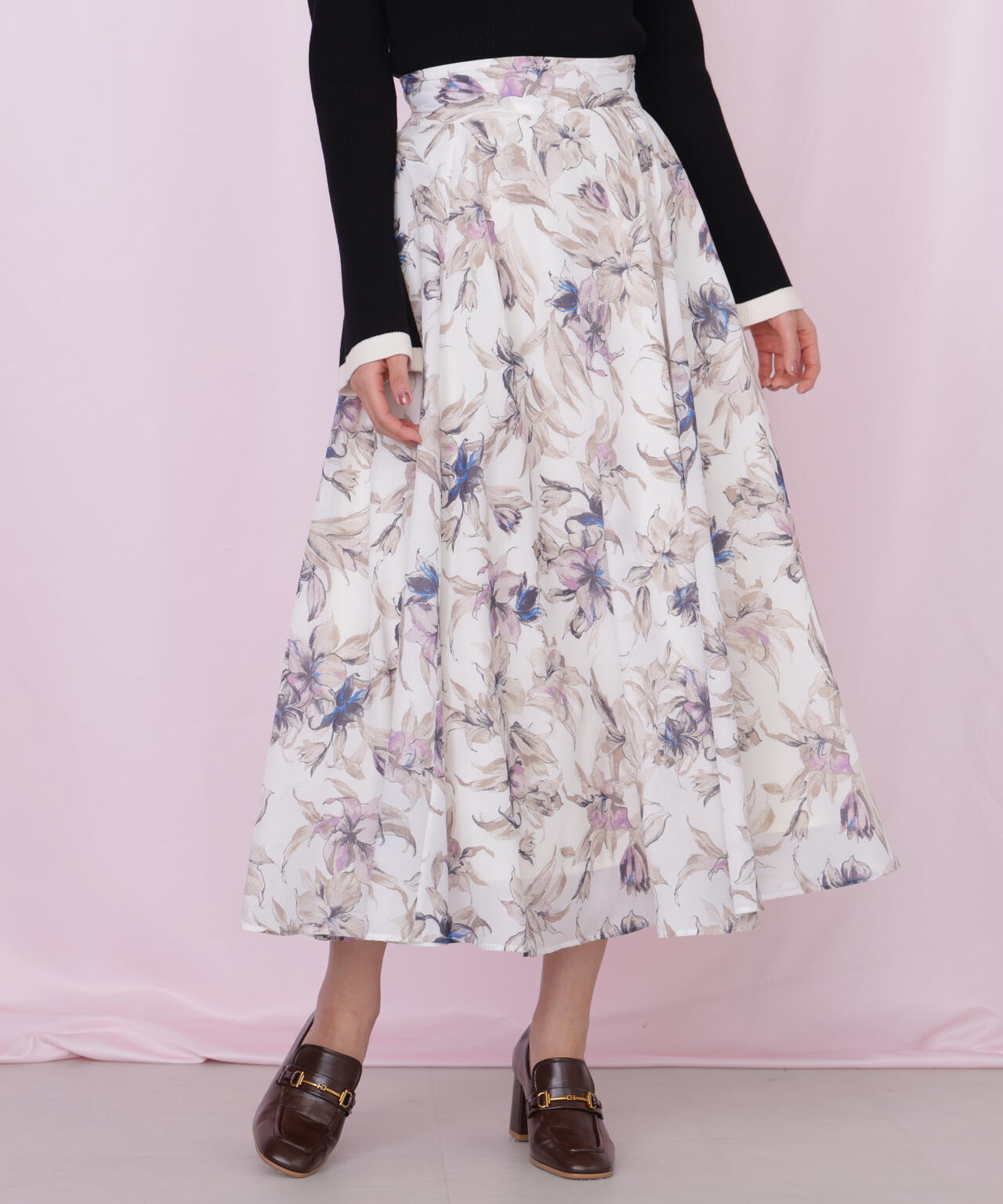 フラワープリントスカートのみ シアーアートフラワープリントスカート | JILL by JILL STUART（ジル