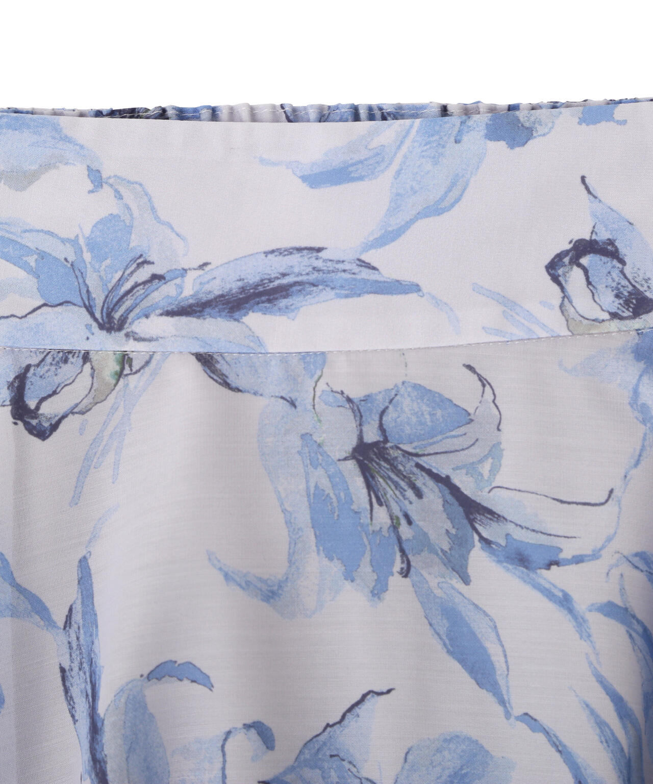 シアーアートフラワープリントスカート