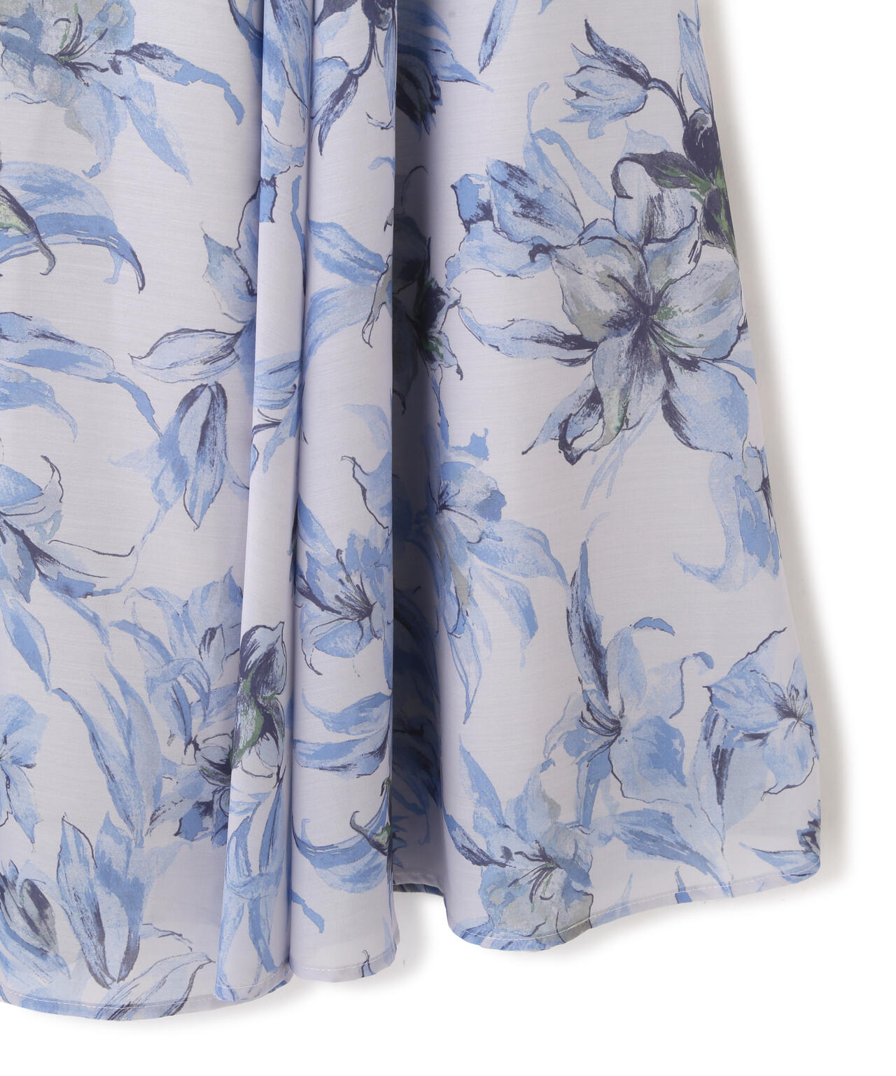 シアーアートフラワープリントスカート