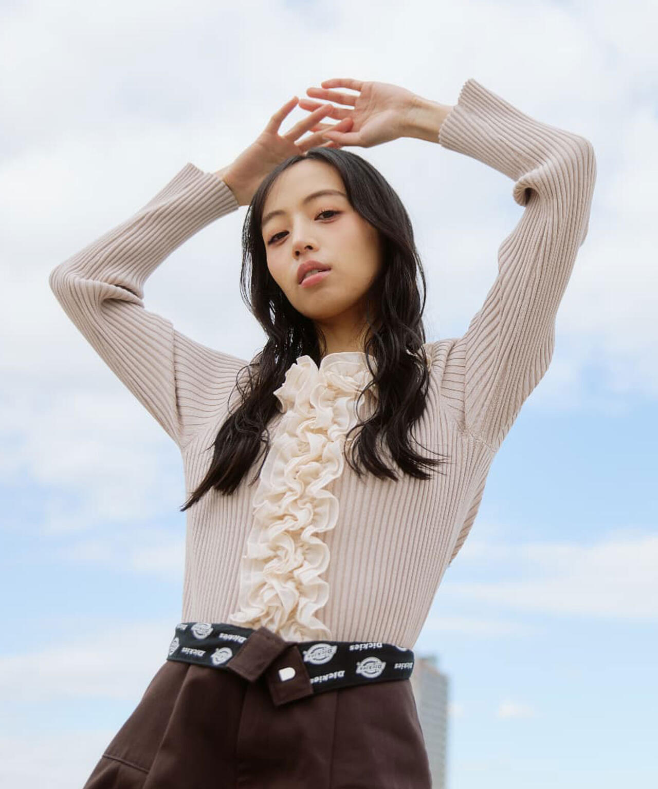 「Dickies × JILL by JILL STUART」別注タックミニスカート