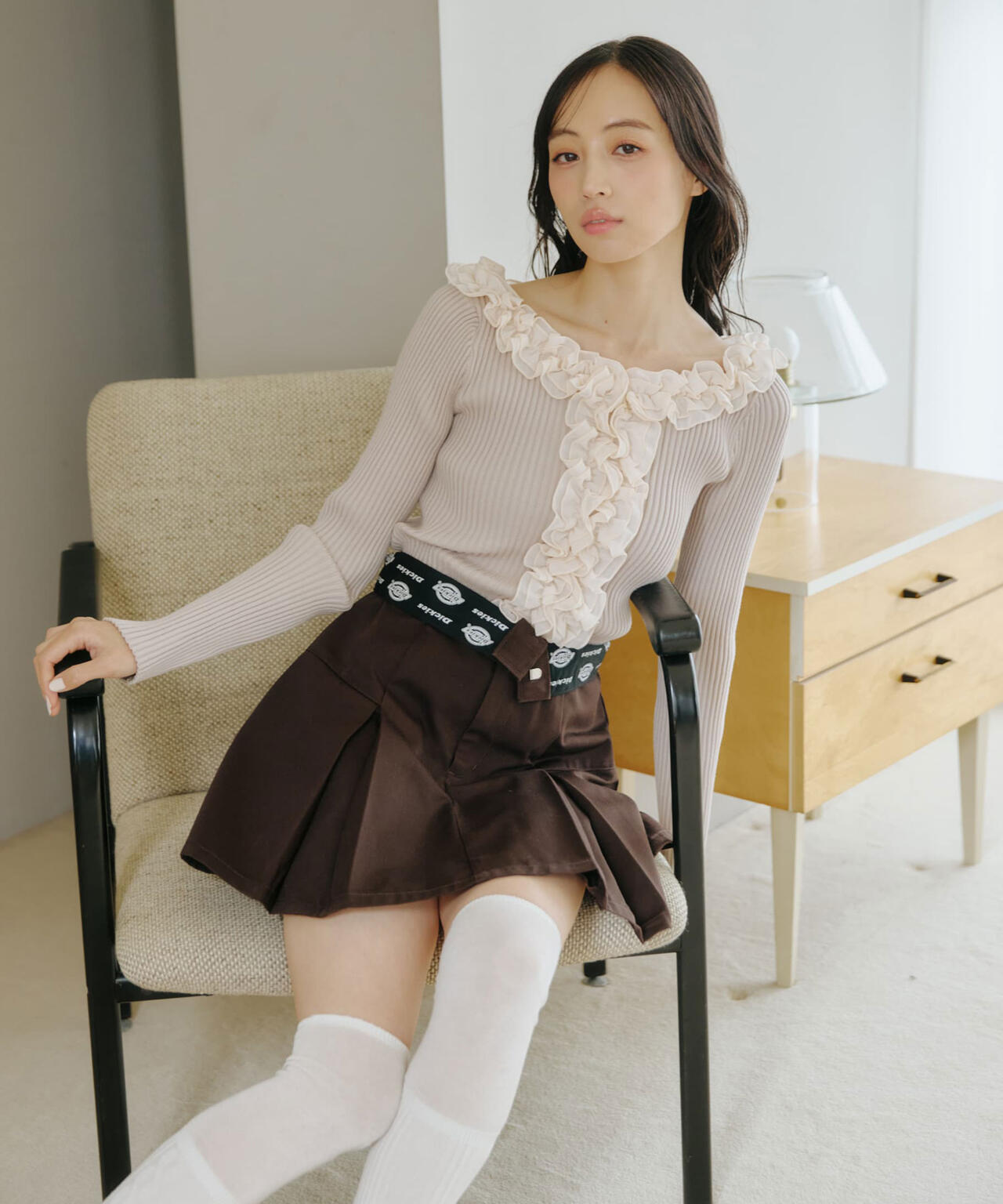 「Dickies × JILL by JILL STUART」別注タックミニスカート