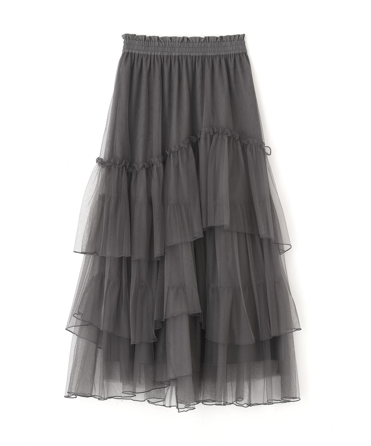 チュールランダムティアードスカート