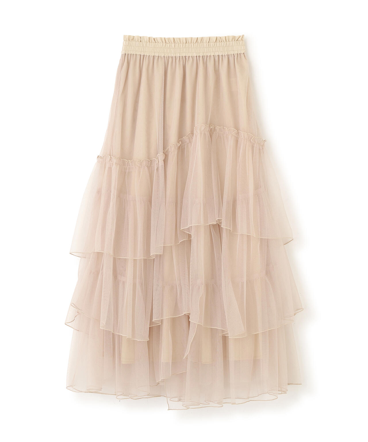 チュールランダムティアードスカート