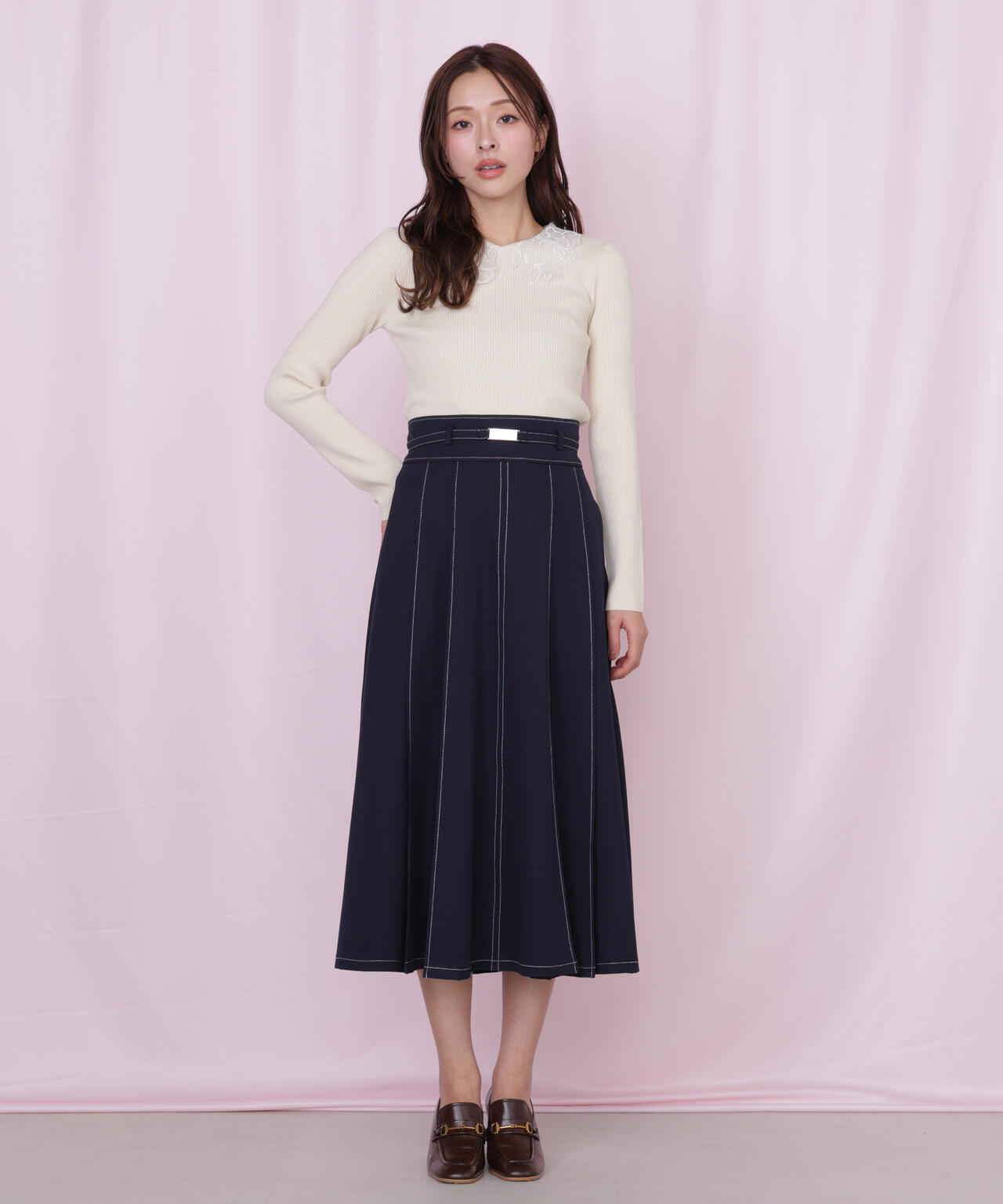 ＜セットアップ対応＞ベーシックツイルスカート