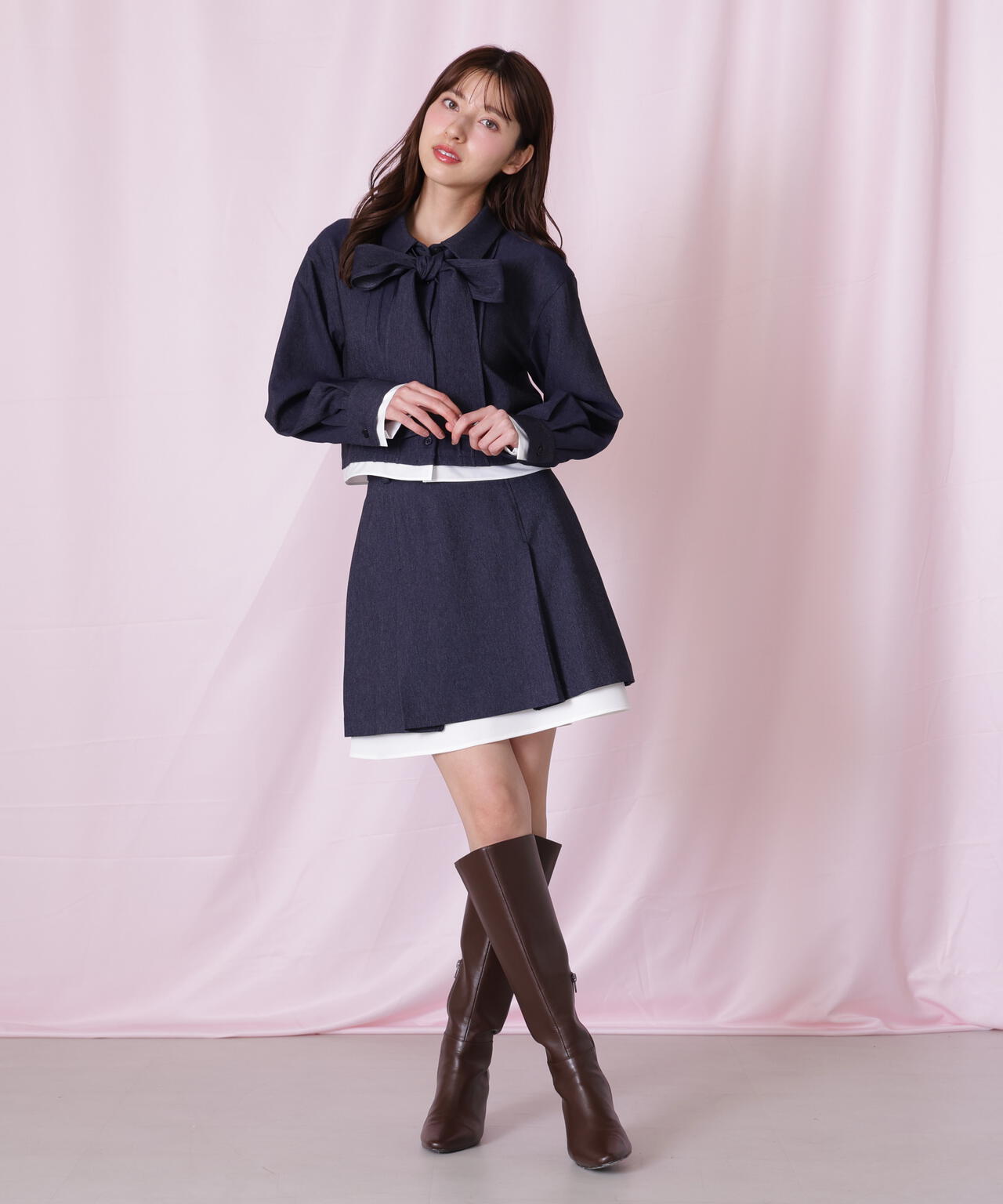 ＜セットアップ対応＞ベーシックツイルスカート