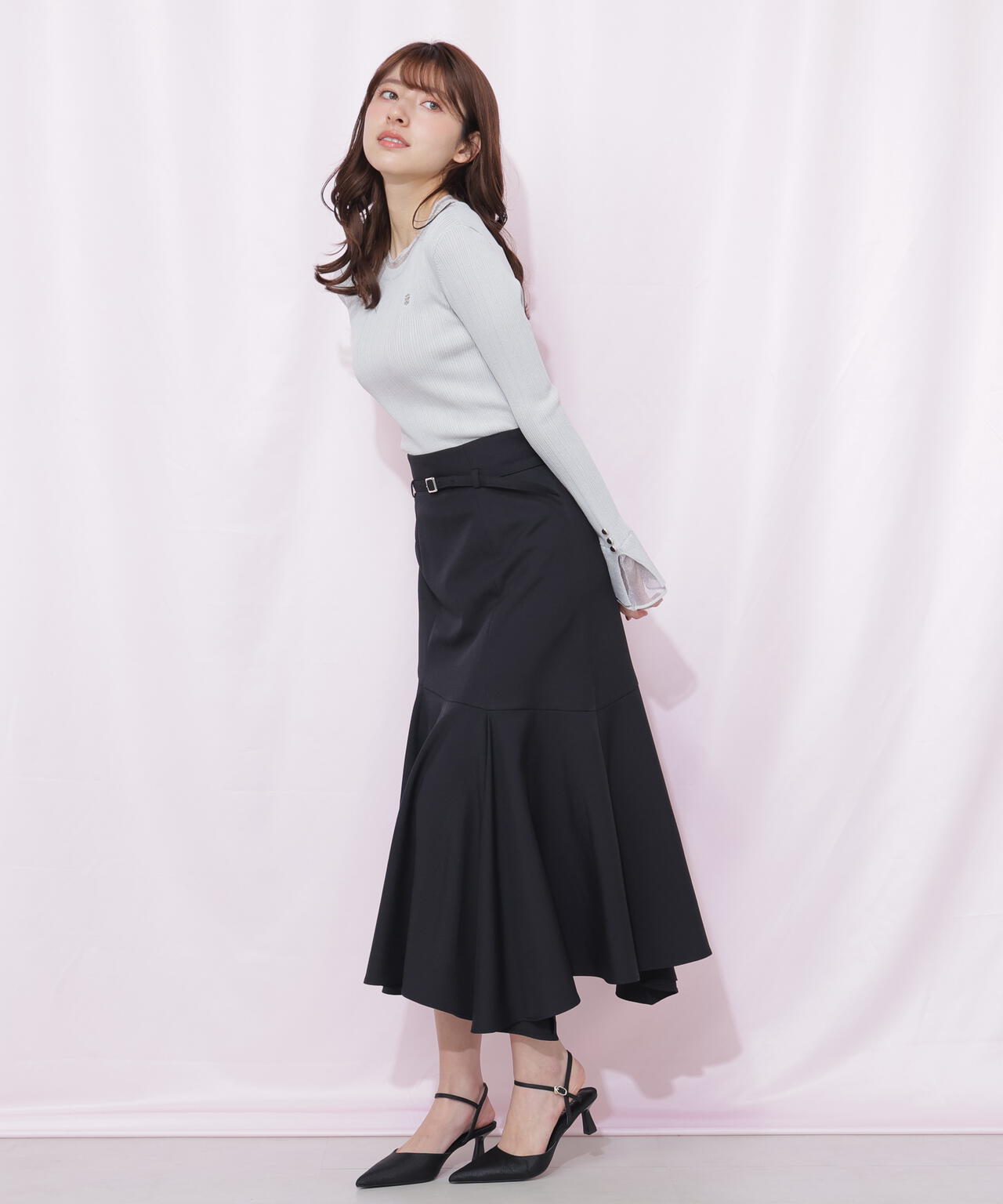 イレギュラーヘムマーメイドスカート