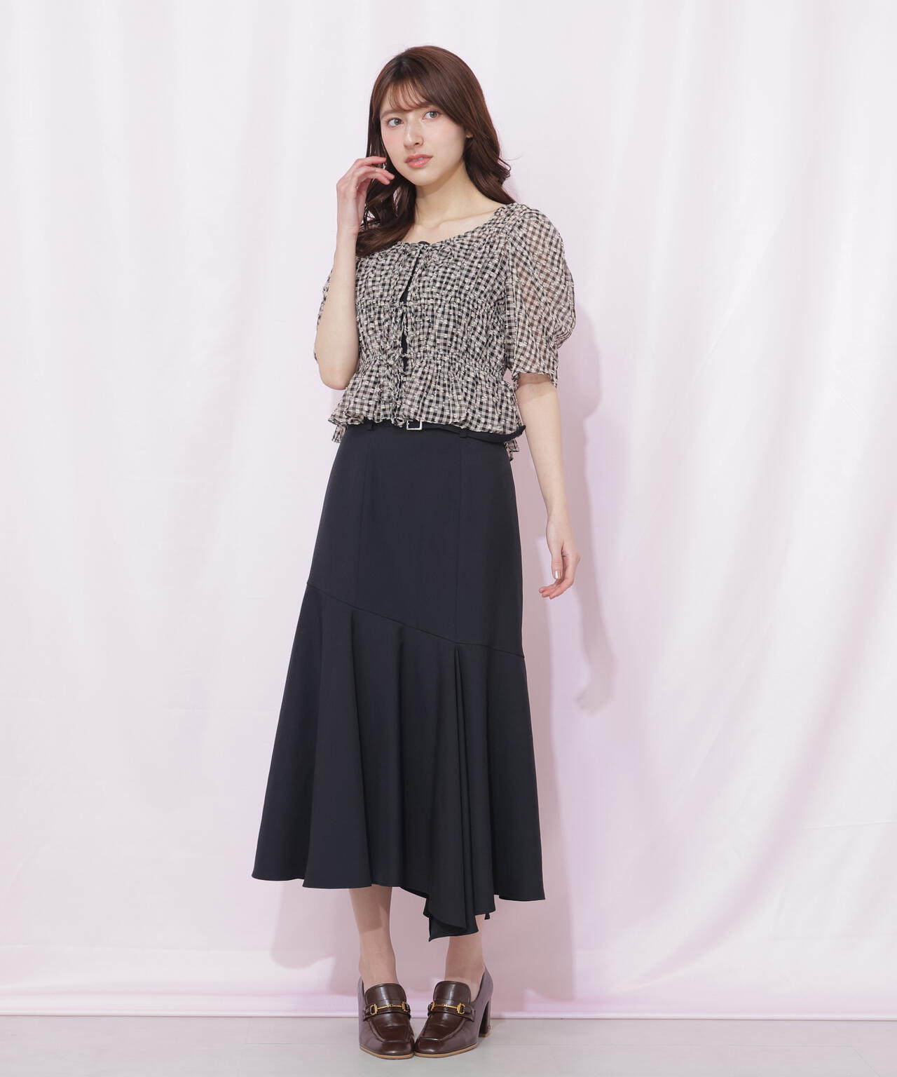 イレギュラーヘムマーメイドスカート