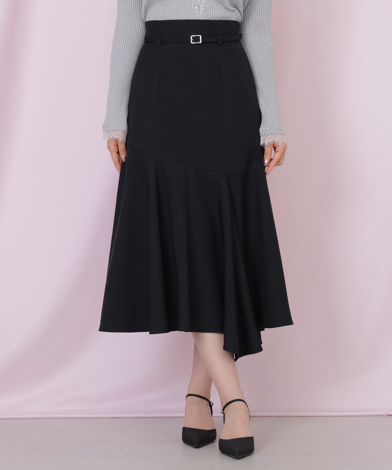 イレギュラーヘムマーメイドスカート