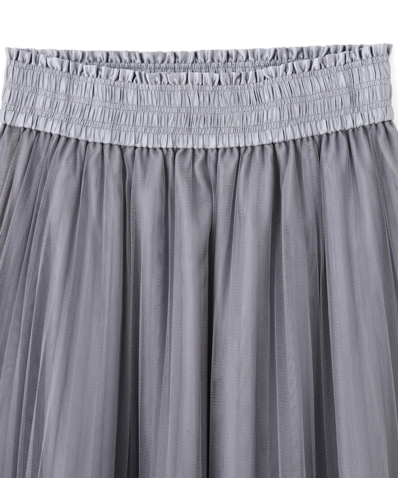 ヘムレースプリーツチュールスカート