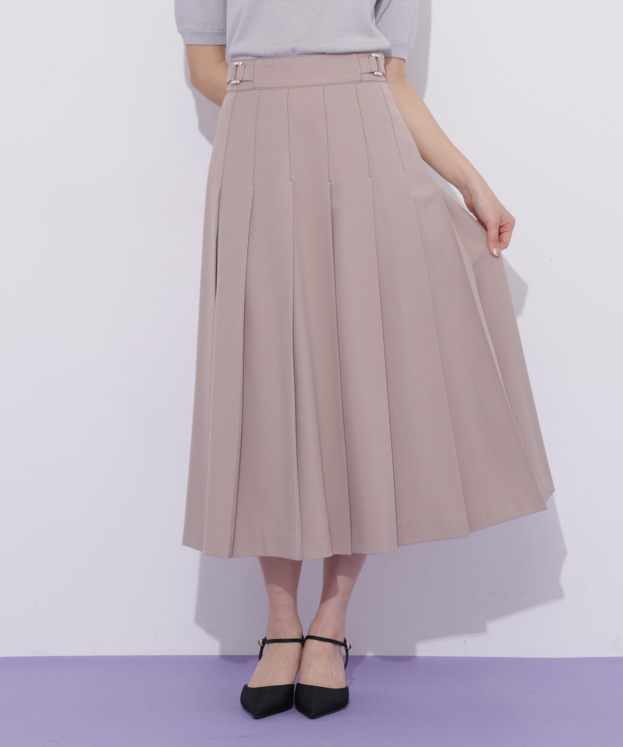 【PaulSmith】希少　スティルライフブルームスカート　プリーツ　裏地付き サイドベルトプリーツスカート | JILL by JILL STUART（ジル バイ ジル
