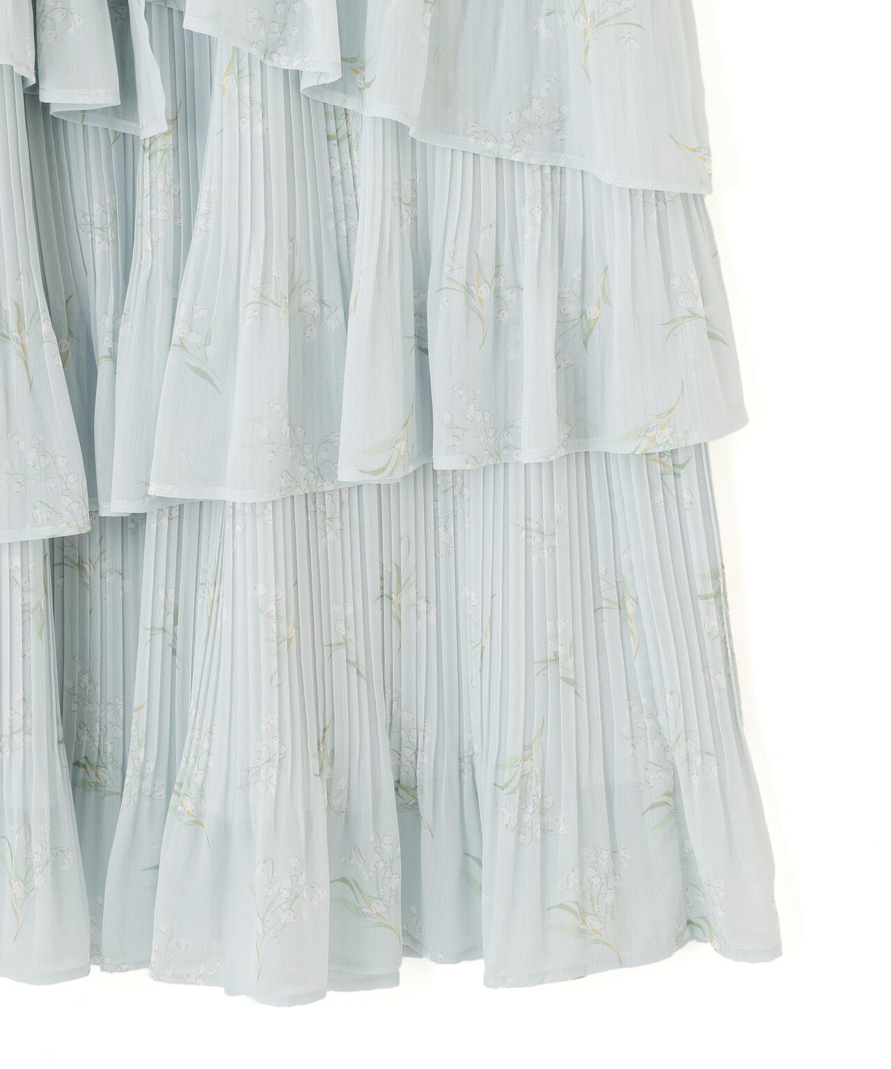 プリーツランダムティアードスカート