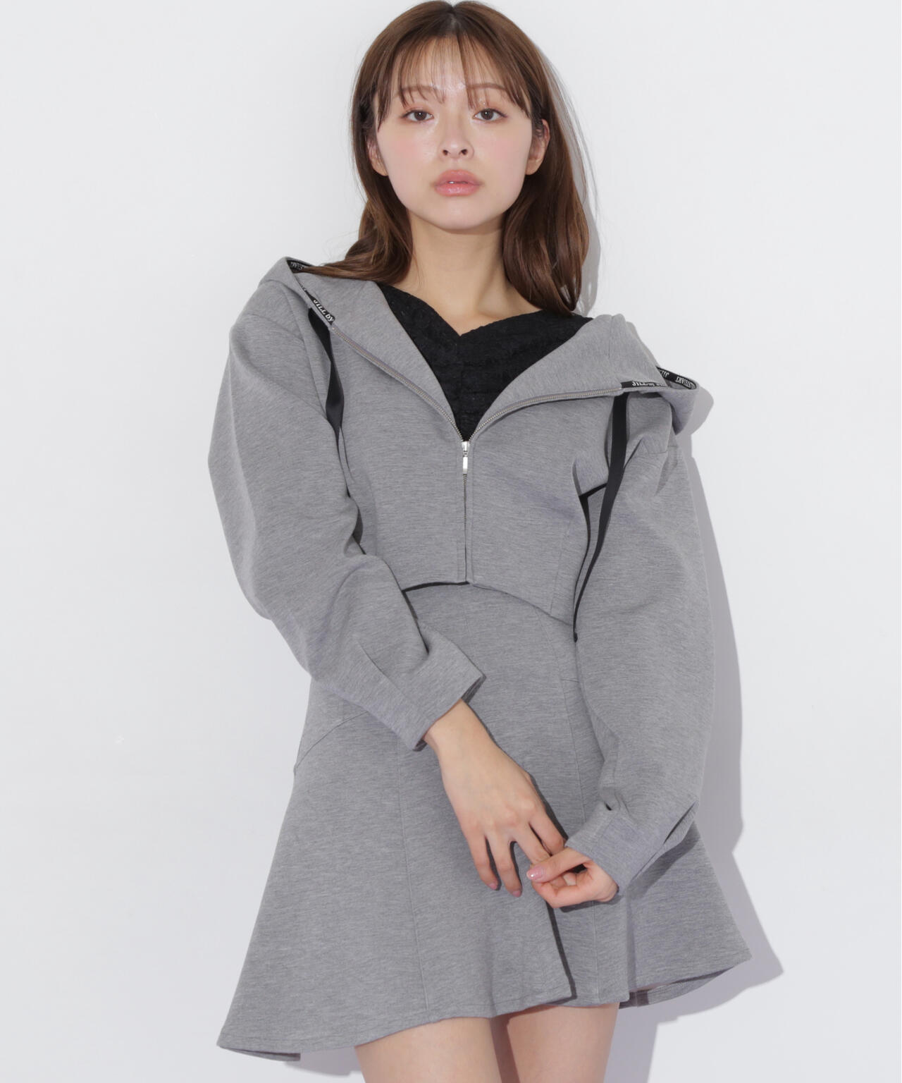 ダイバー素材インナーパンツ付スカート