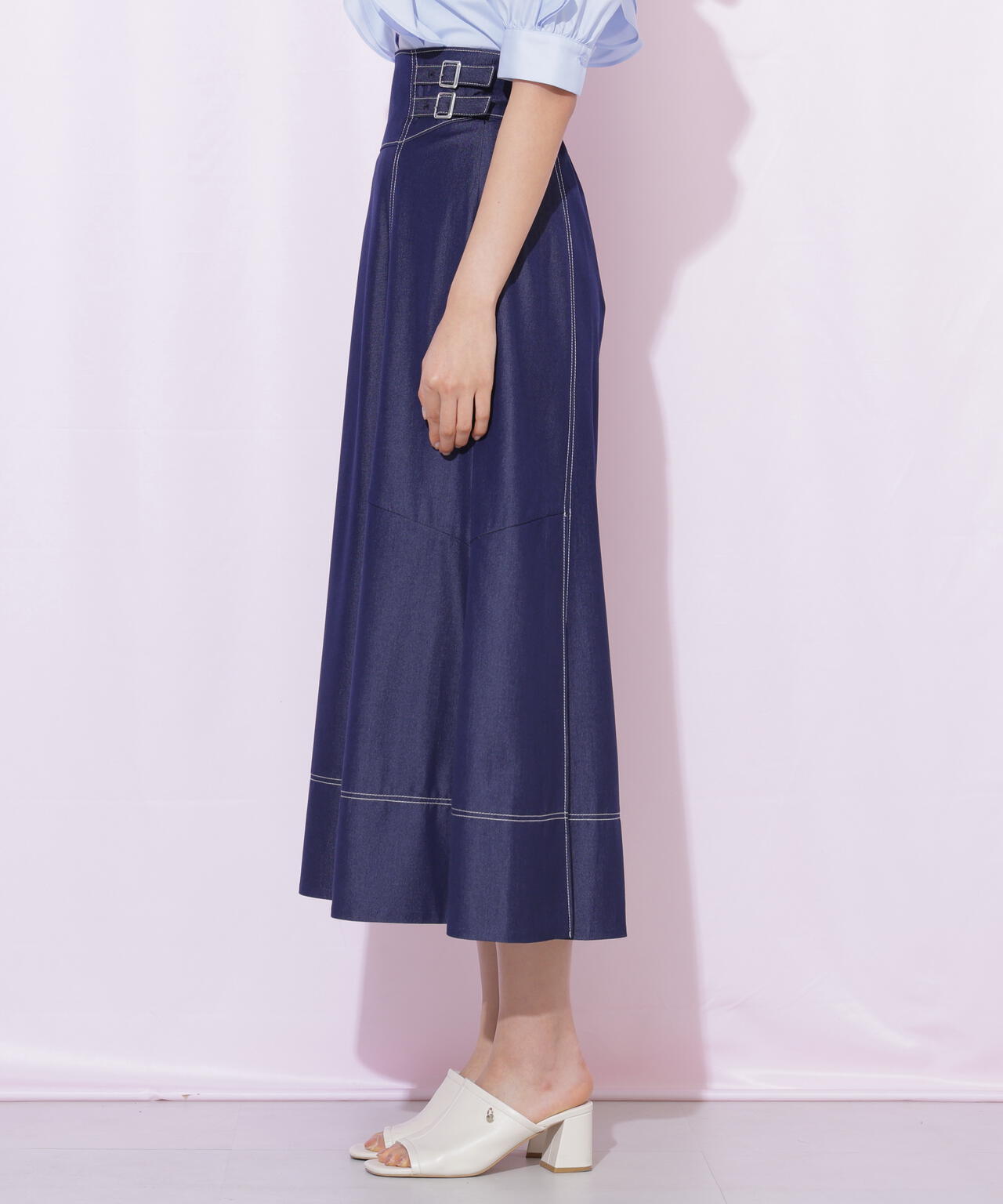 バイカラーステッチAラインフレアスカート | JILL by JILL STUART