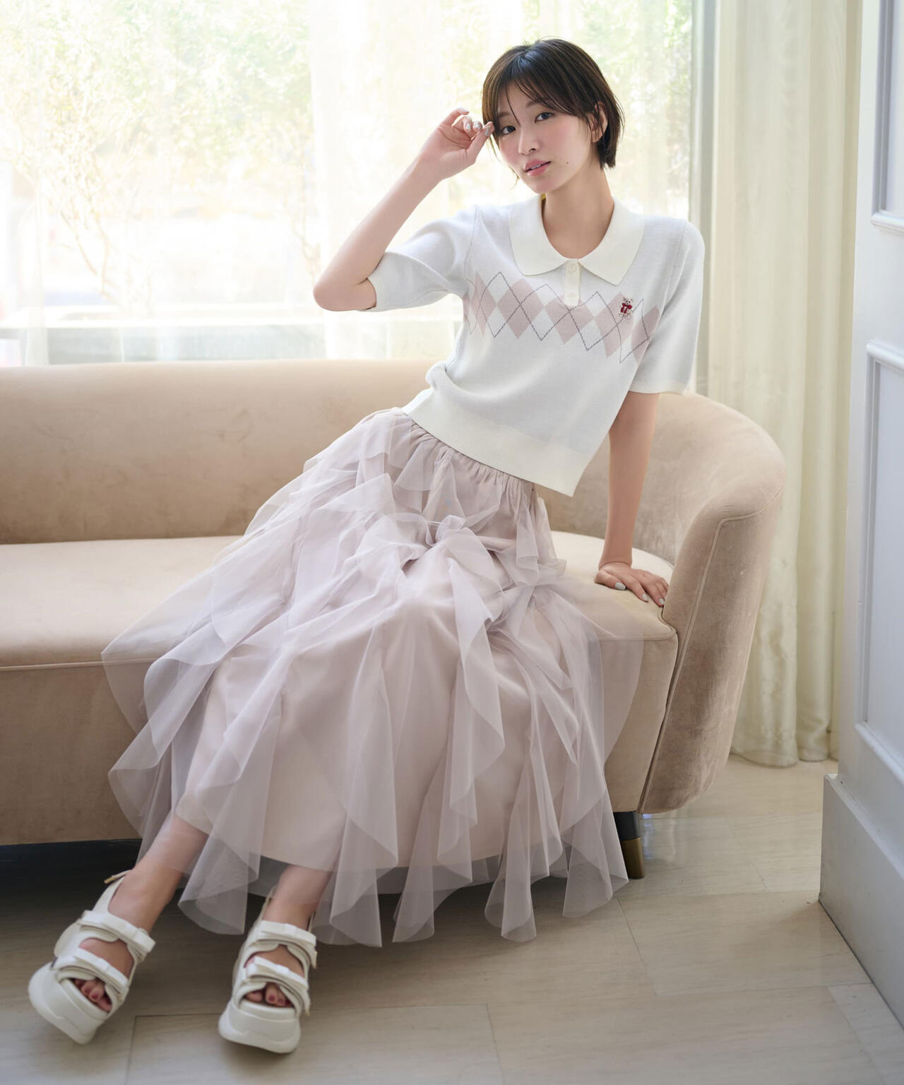 JILTU ジルチュ スカート 縦ラッフルシアースカート | JILL by JILL STUART（ジル バイ ジル