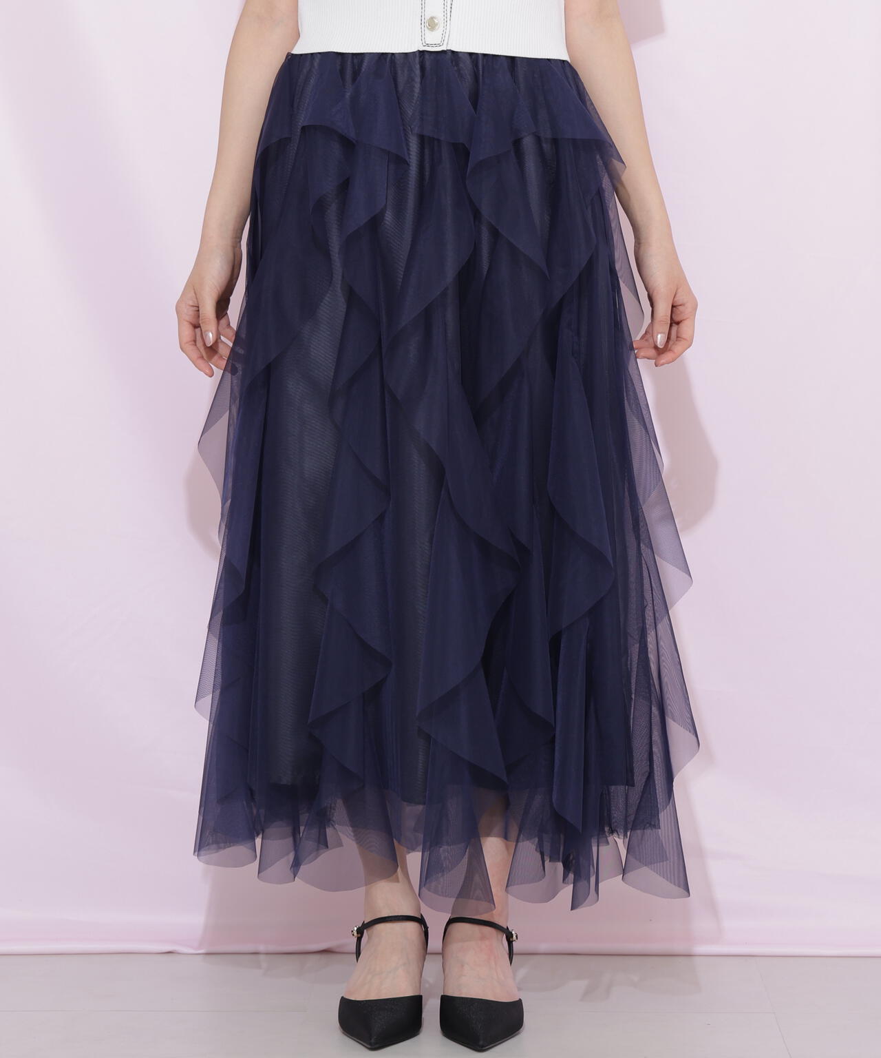 縦ラッフルシアースカート | JILL by JILL STUART（ジル バイ ジル
