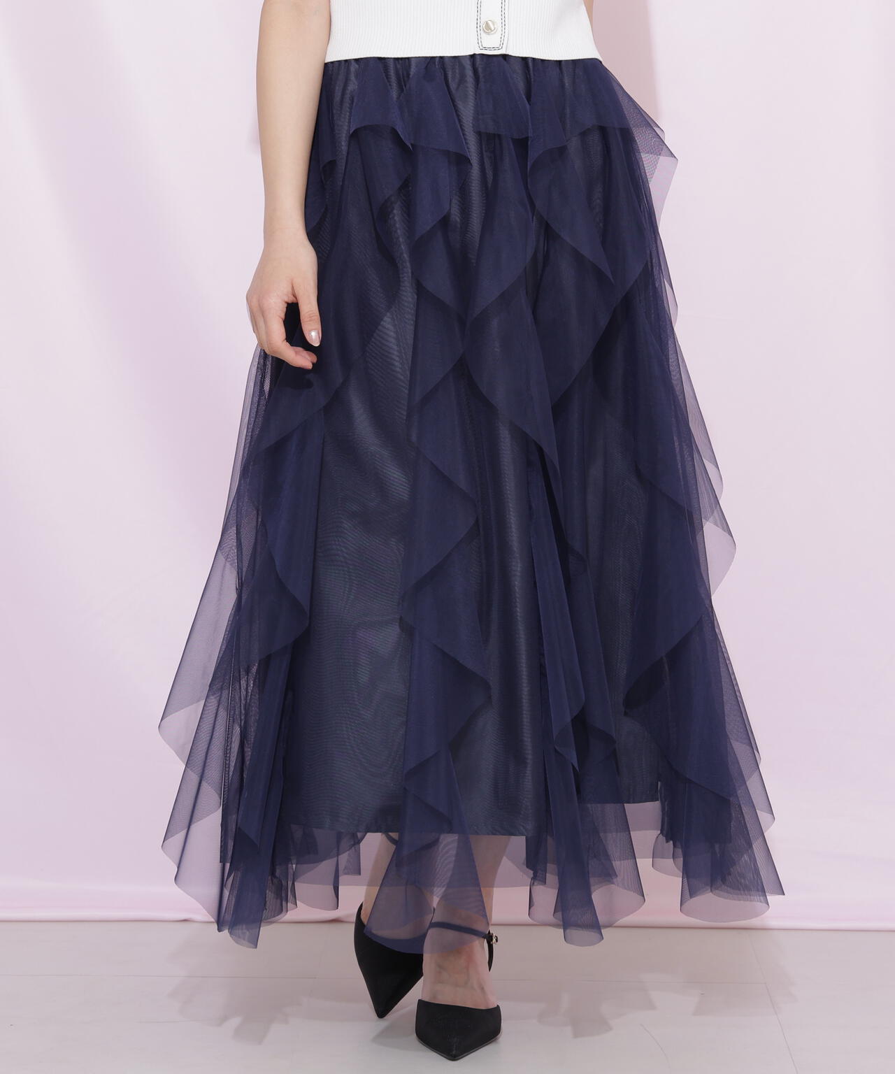 縦ラッフルシアースカート | JILL by JILL STUART（ジル バイ ジル