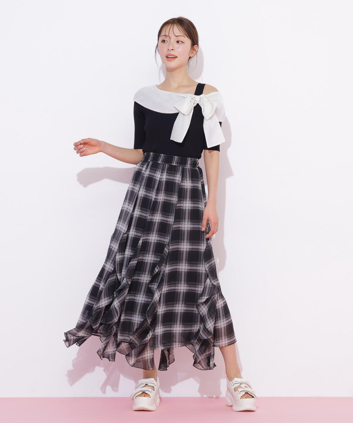 シアーチェックラッフルフリルスカート | JILL by JILL STUART（ジル 