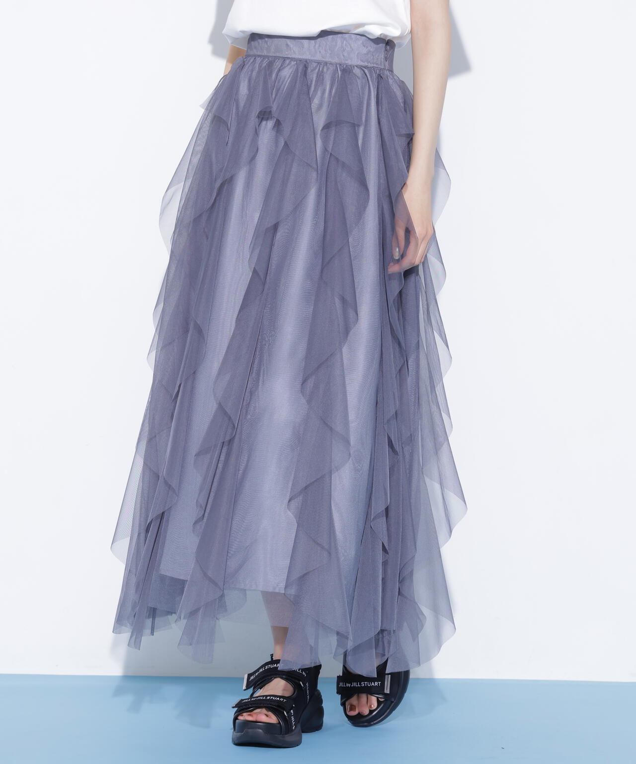 JILL by JILLSTUART 縦ラッフルチュールスカート 縦ラッフルチュールスカート | JILL by JILL STUART（ジル バイ ジル