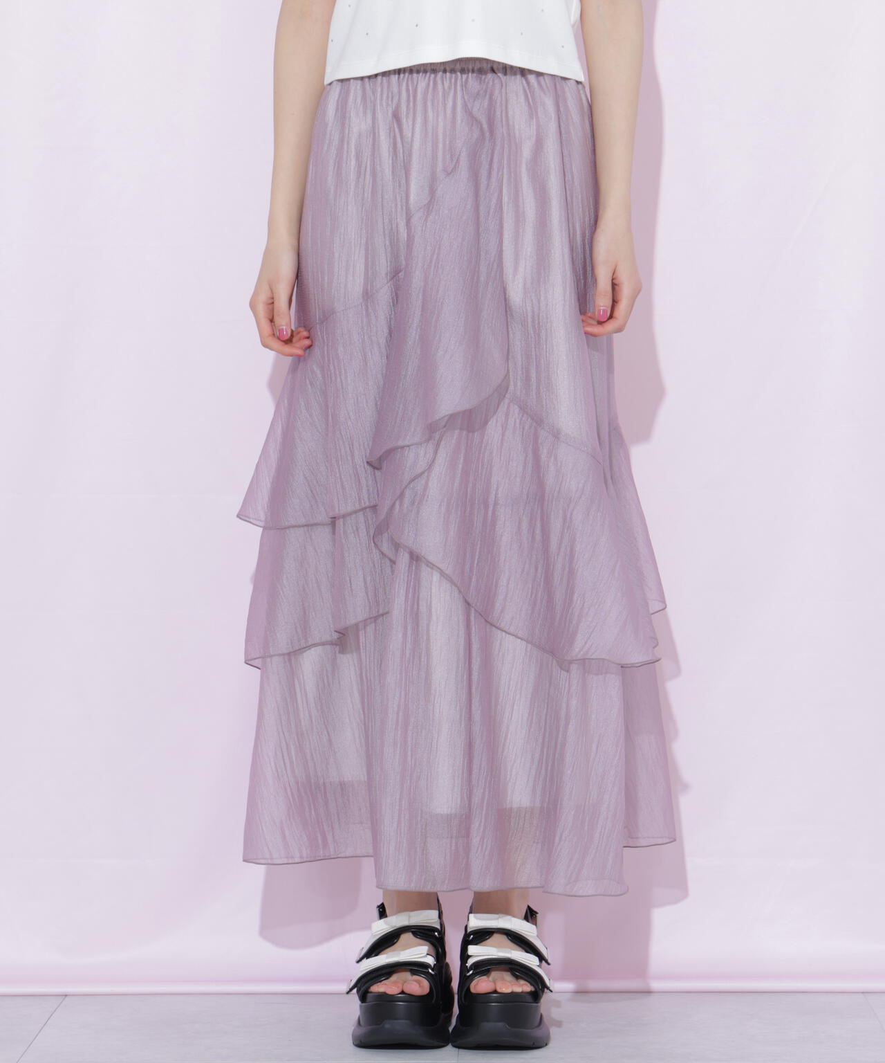 縦ラッフルシアースカート | JILL by JILL STUART（ジル バイ ジル