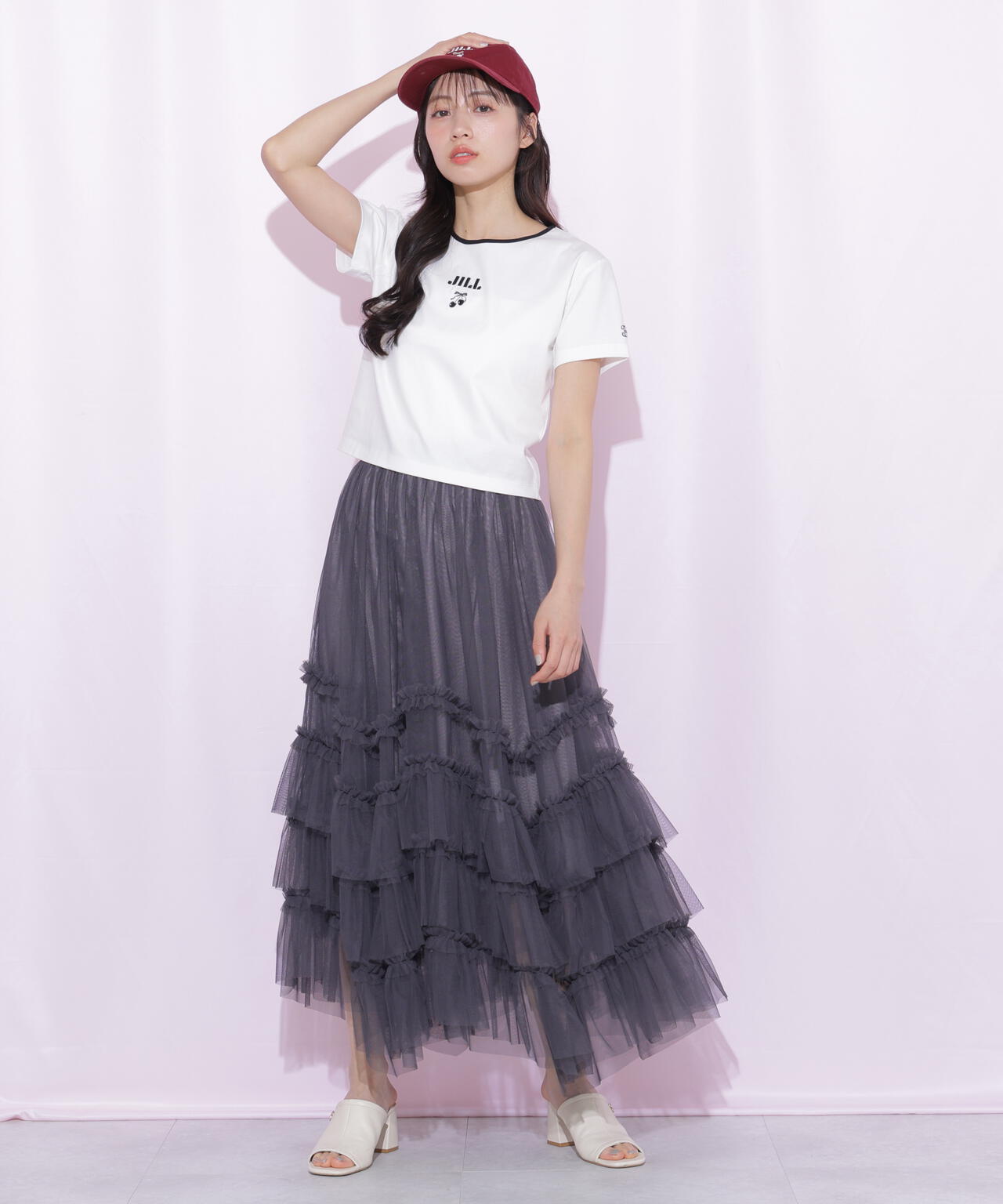 miwa●新品タグ付●スタンブリーチュールプリーツレイヤード47300円 STYLEMIXER | タックプリーツフレアスカート (スカート(ロング