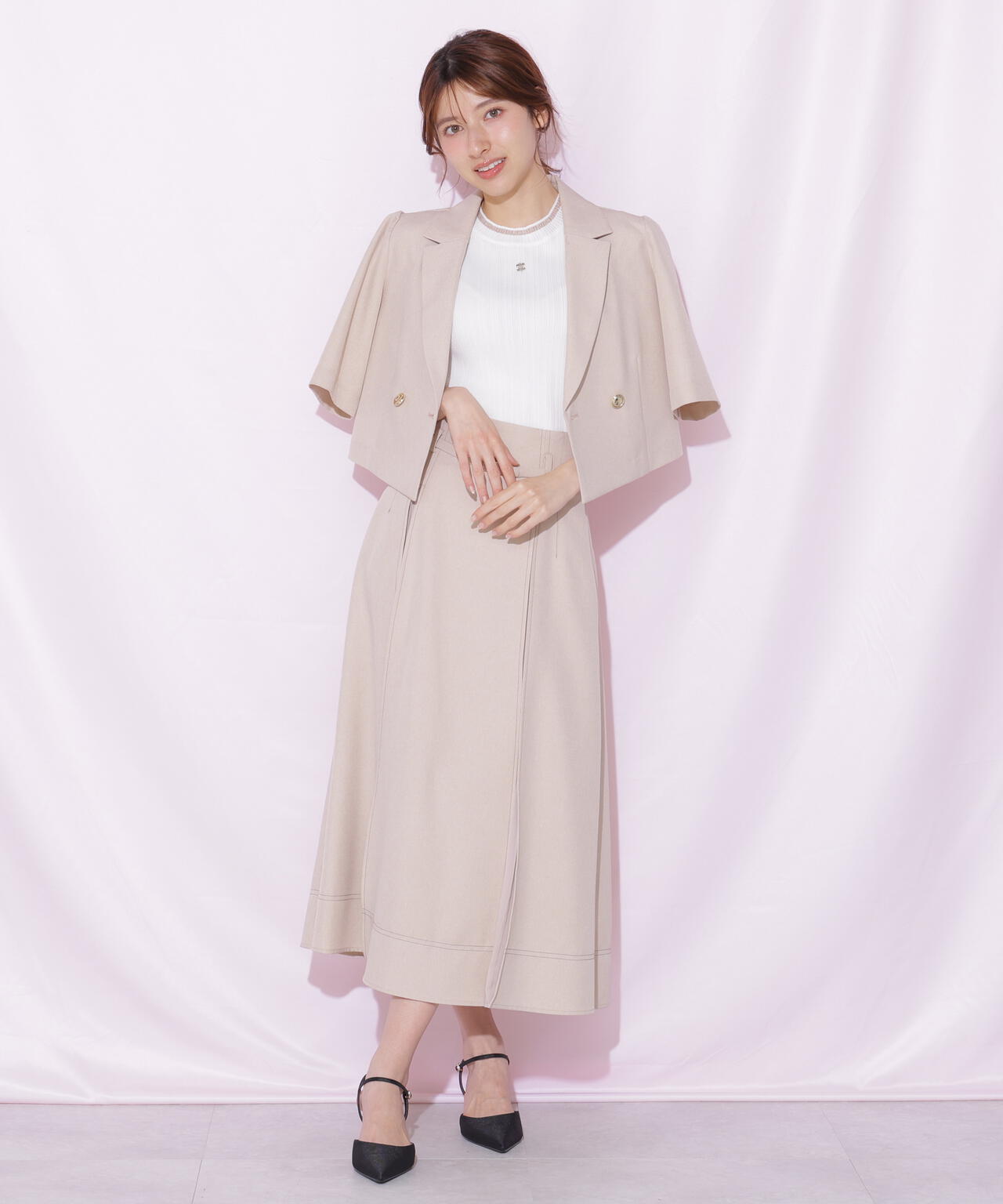 シアープリーツドッキングフレスカート