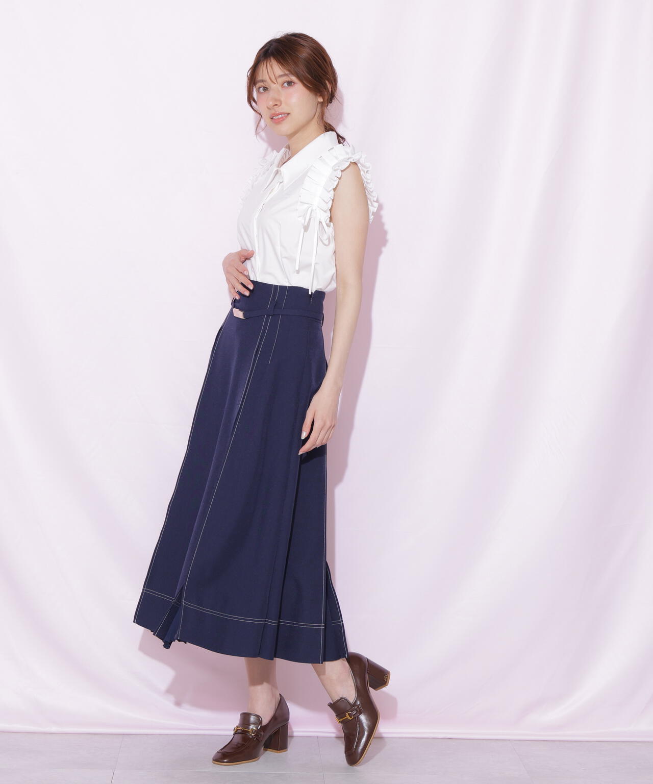 シアープリーツドッキングフレスカート