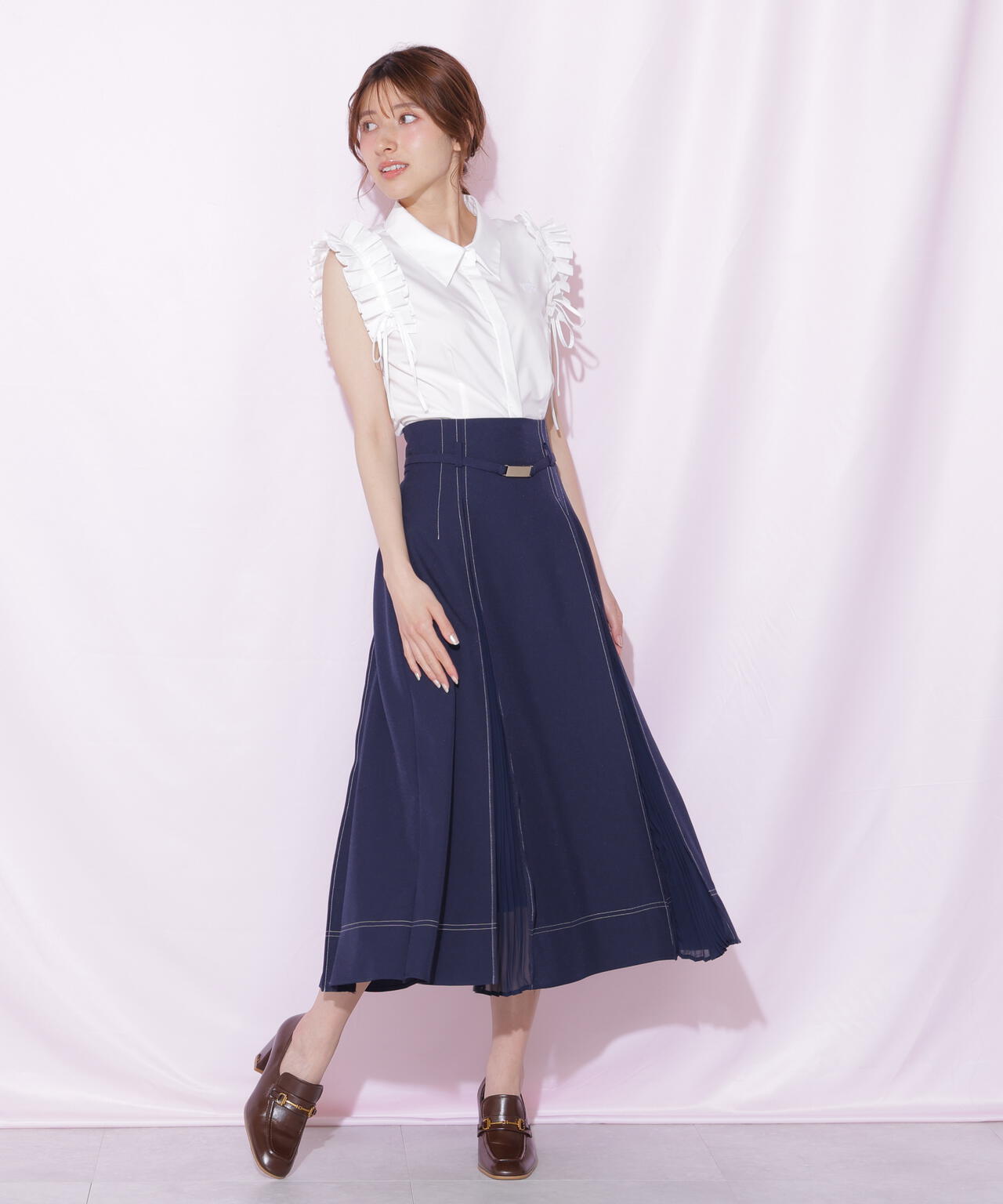シアープリーツドッキングフレスカート