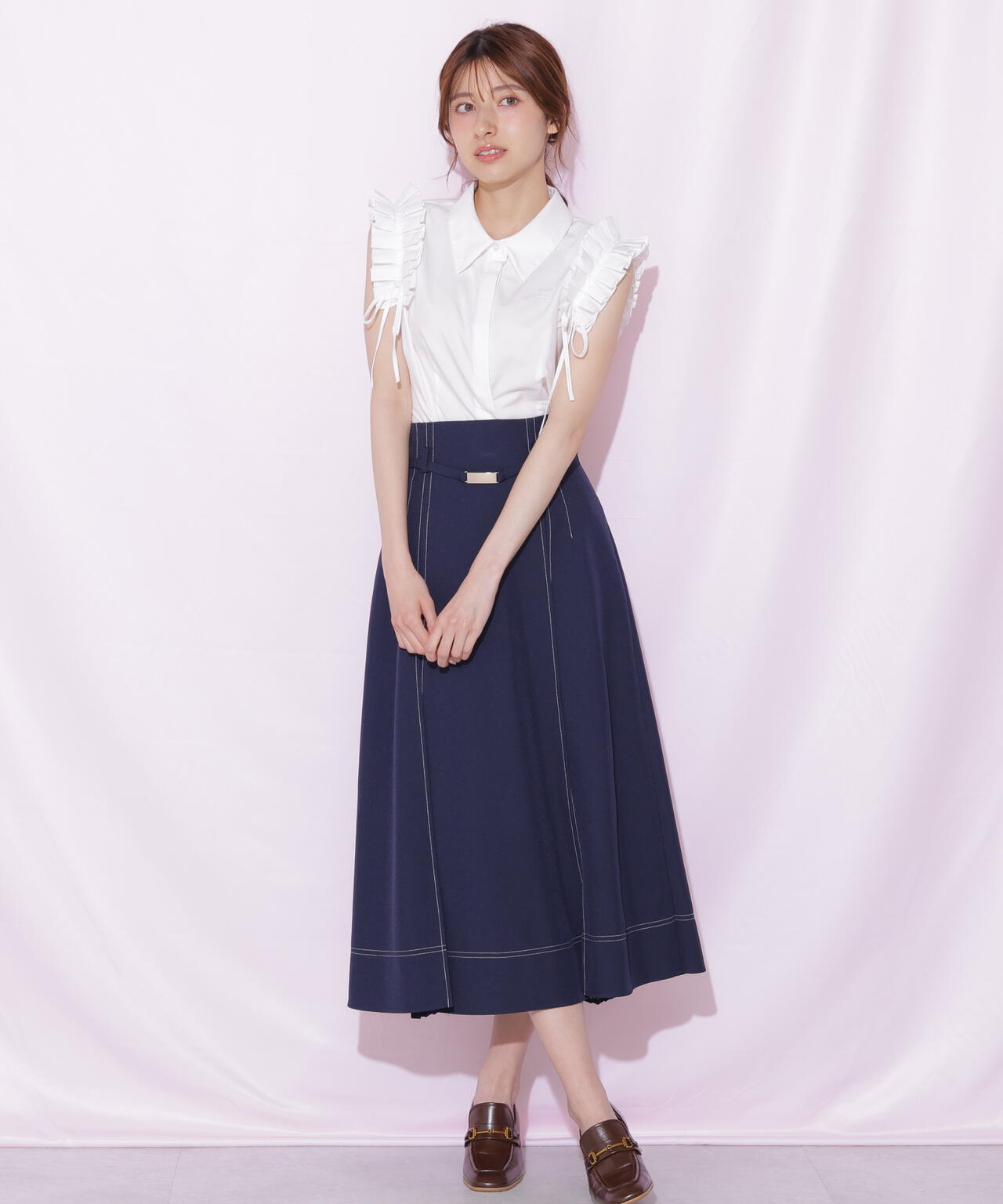 シアープリーツドッキングフレスカート