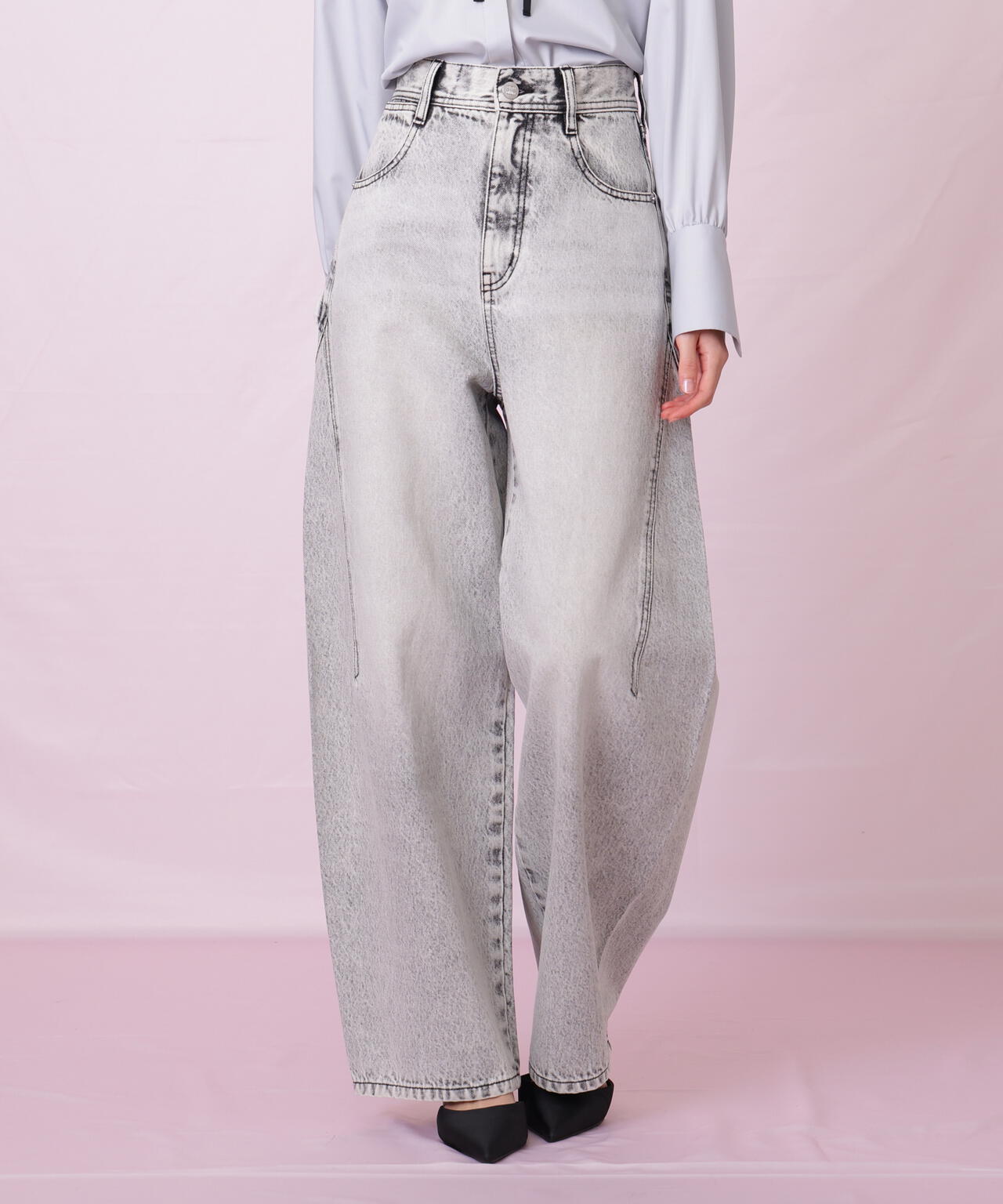 リボン加工カーブパネルデニムパンツ | JILL by JILL STUART（ジル