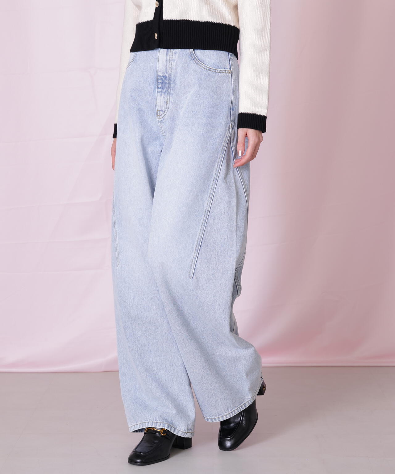 リボン加工カーブパネルデニムパンツ | JILL by JILL STUART（ジル