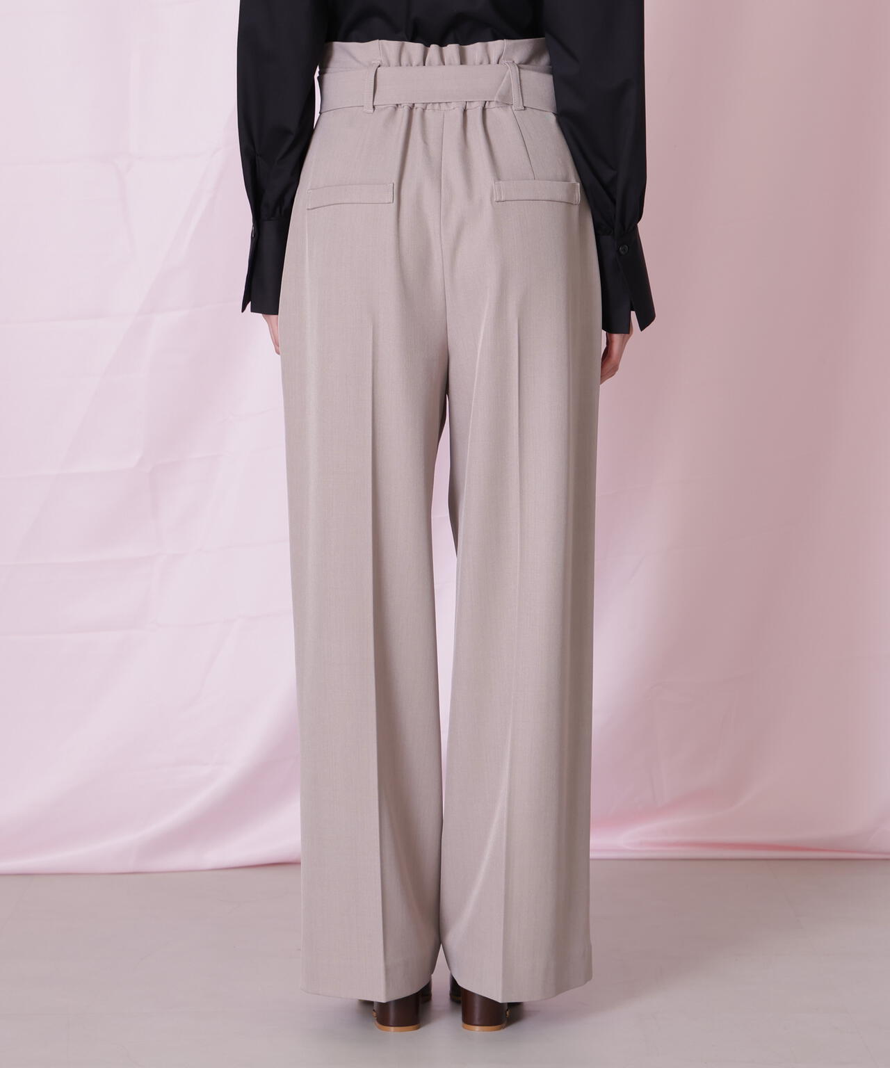 ＜セットアップ対応＞太ベルト付きスラックスパンツ