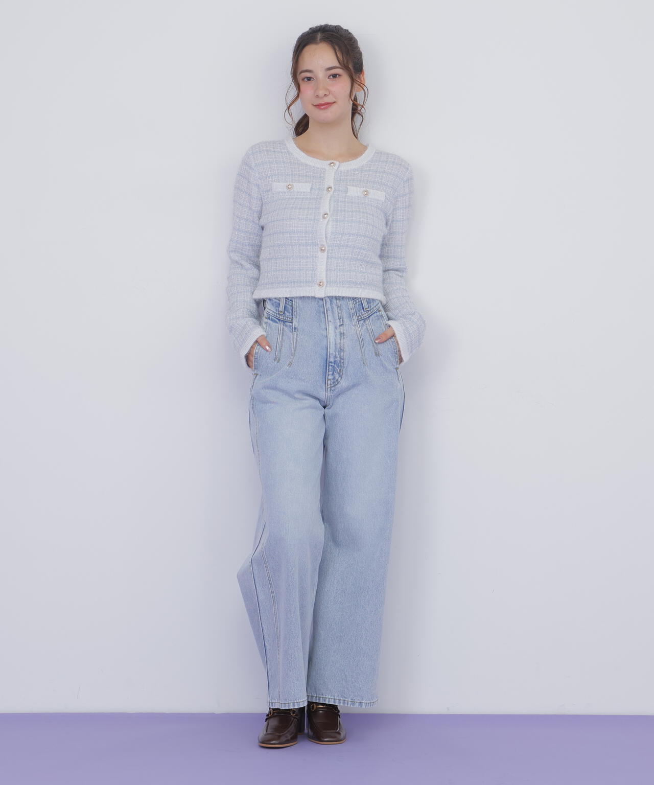 構築パネルワイドデニム