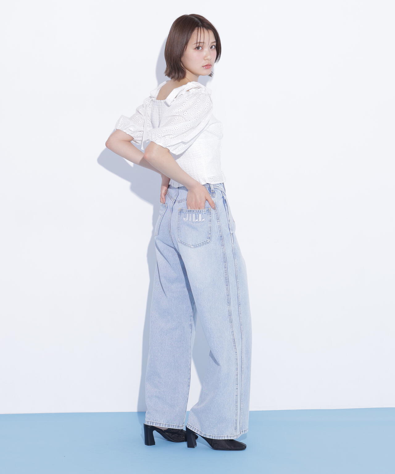 デニム リメイク パネル 構築パネルワイドデニム | JILL by JILL STUART（ジル バイ ジル