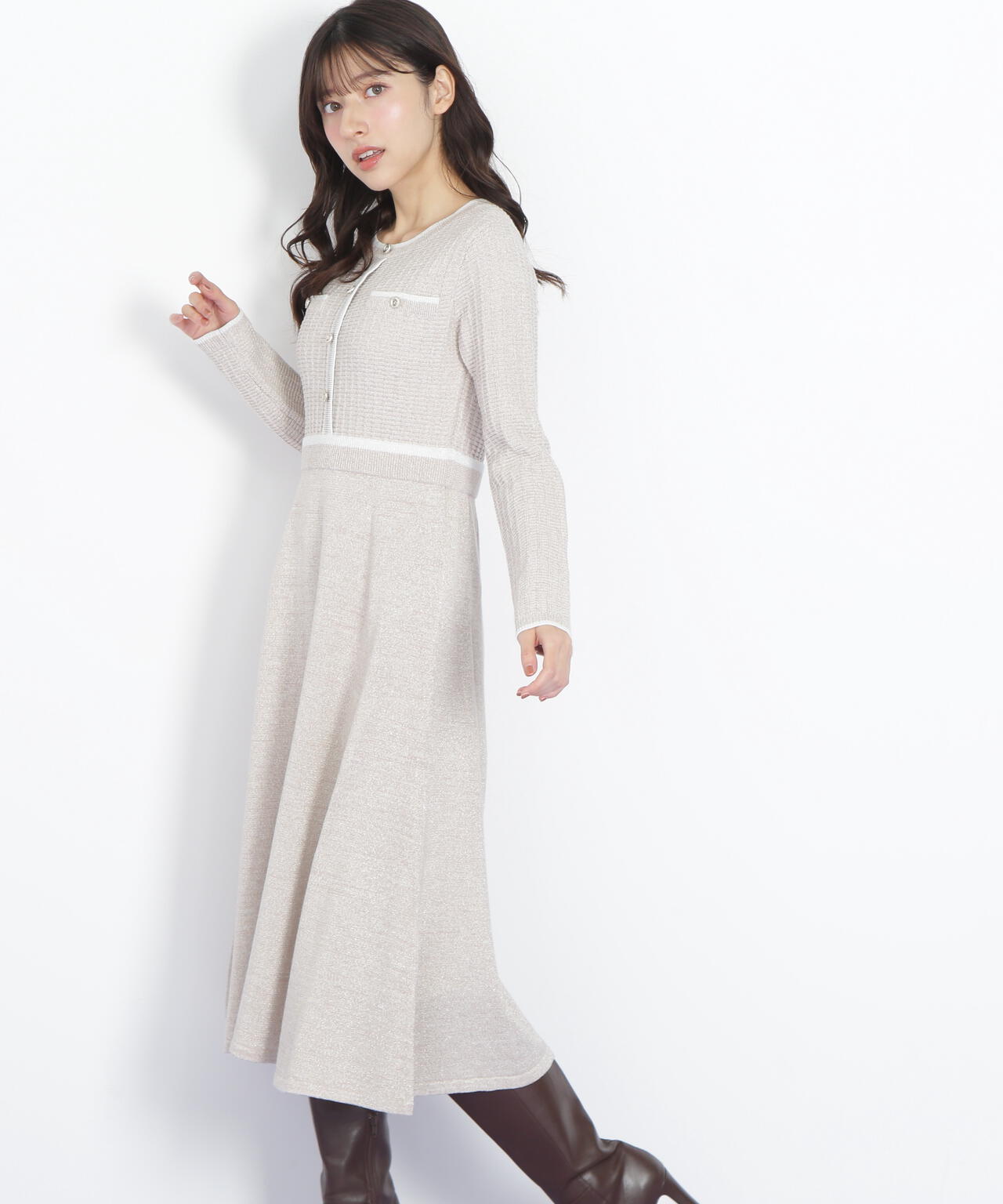 ラメツイード配色ニットワンピース | JILL by JILL STUART（ジル バイ