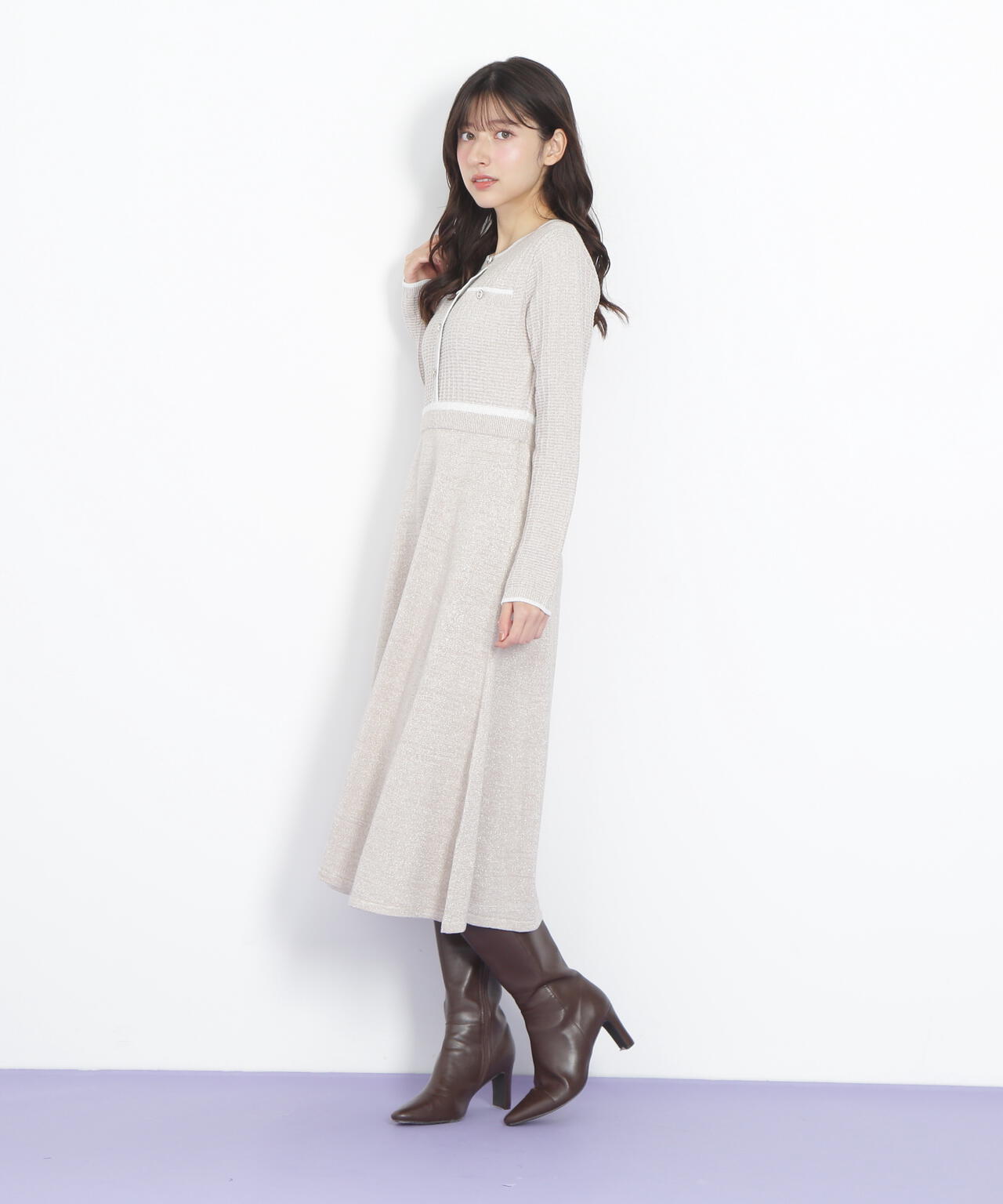 ラメツイード配色ニットワンピース | JILL by JILL STUART（ジル バイ