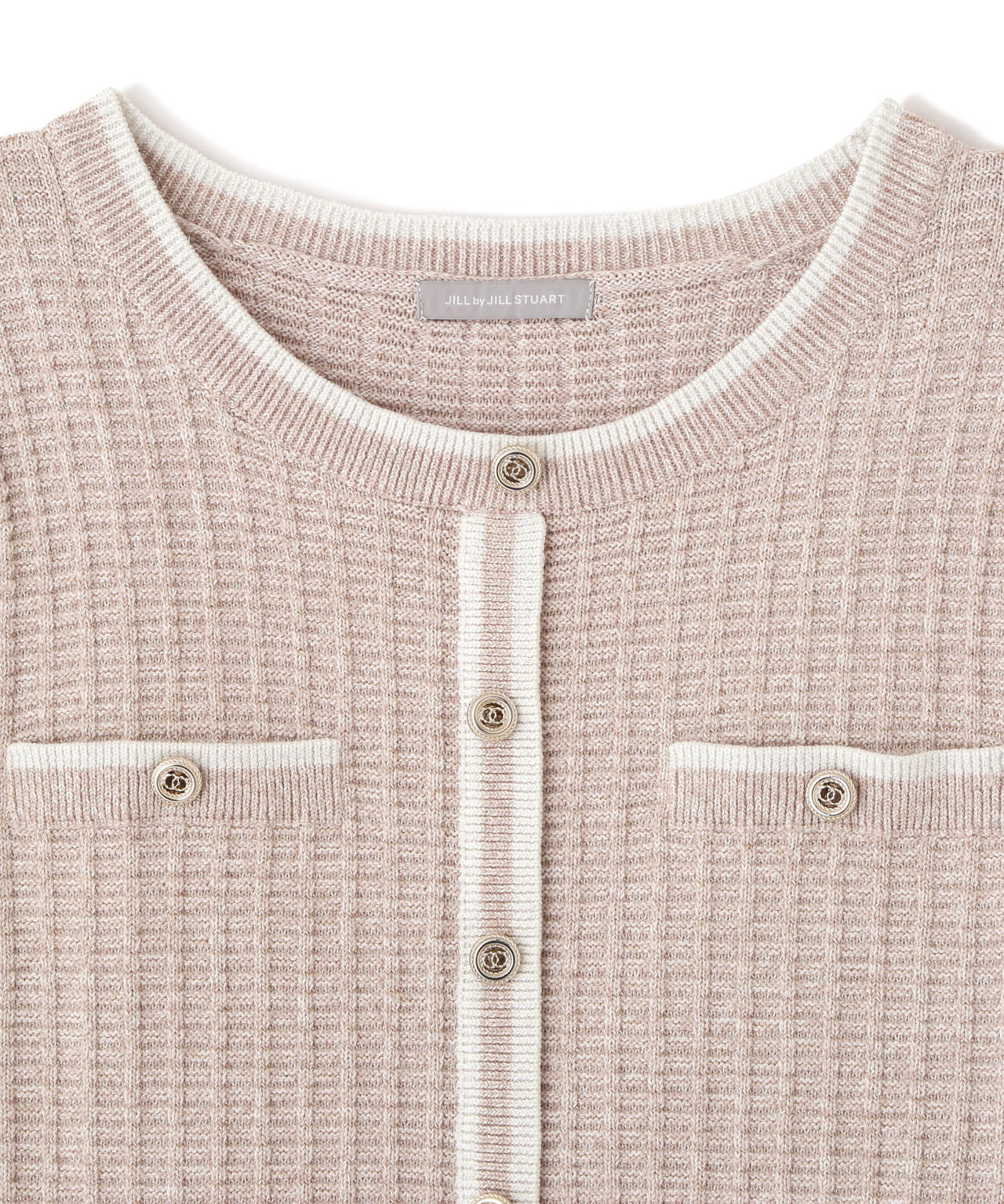 ラメツイード配色ニットワンピース