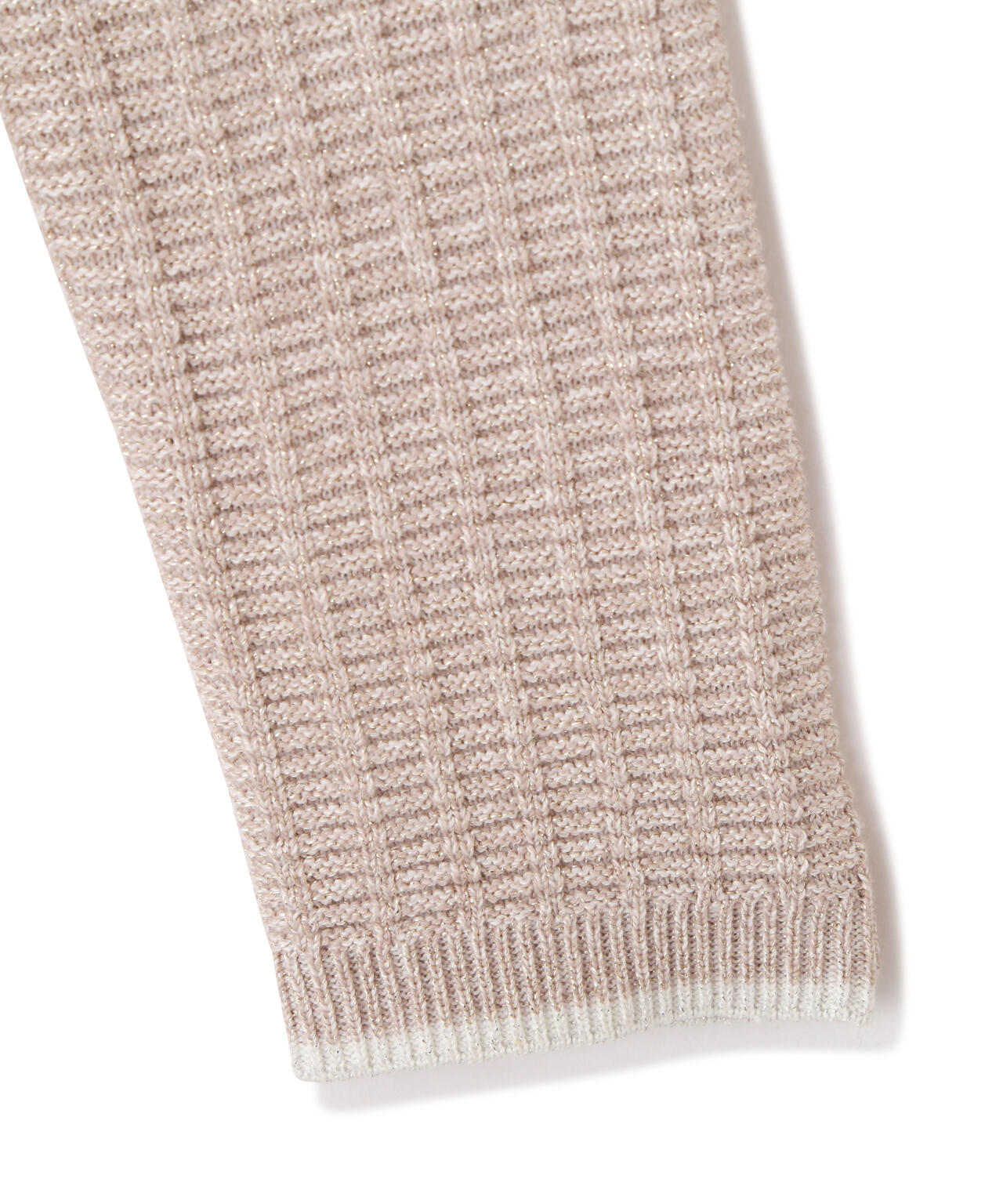 ラメツイード配色ニットワンピース