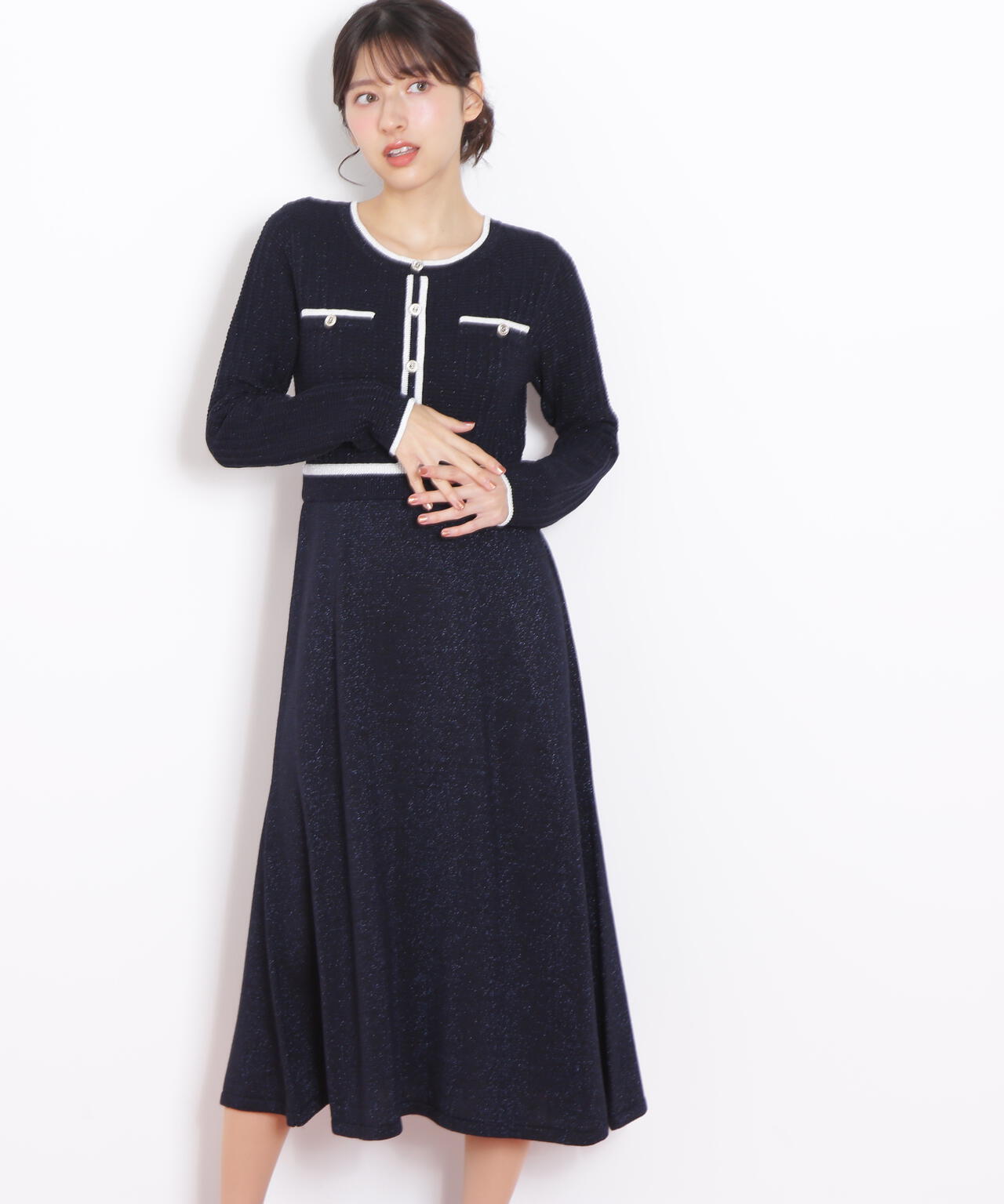 ラメツイード配色ニットワンピース | JILL by JILL STUART（ジル バイ