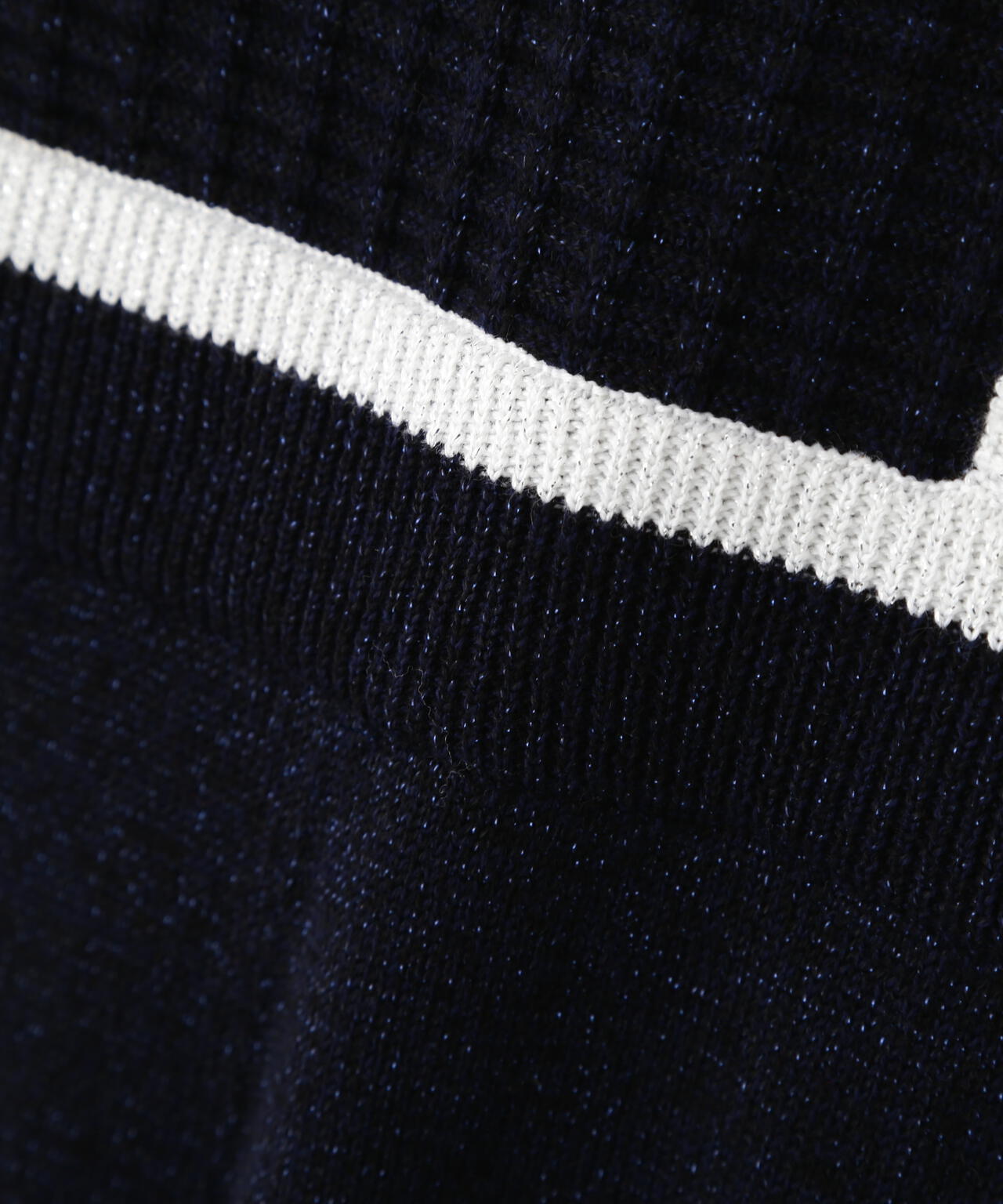 ラメツイード配色ニットワンピース