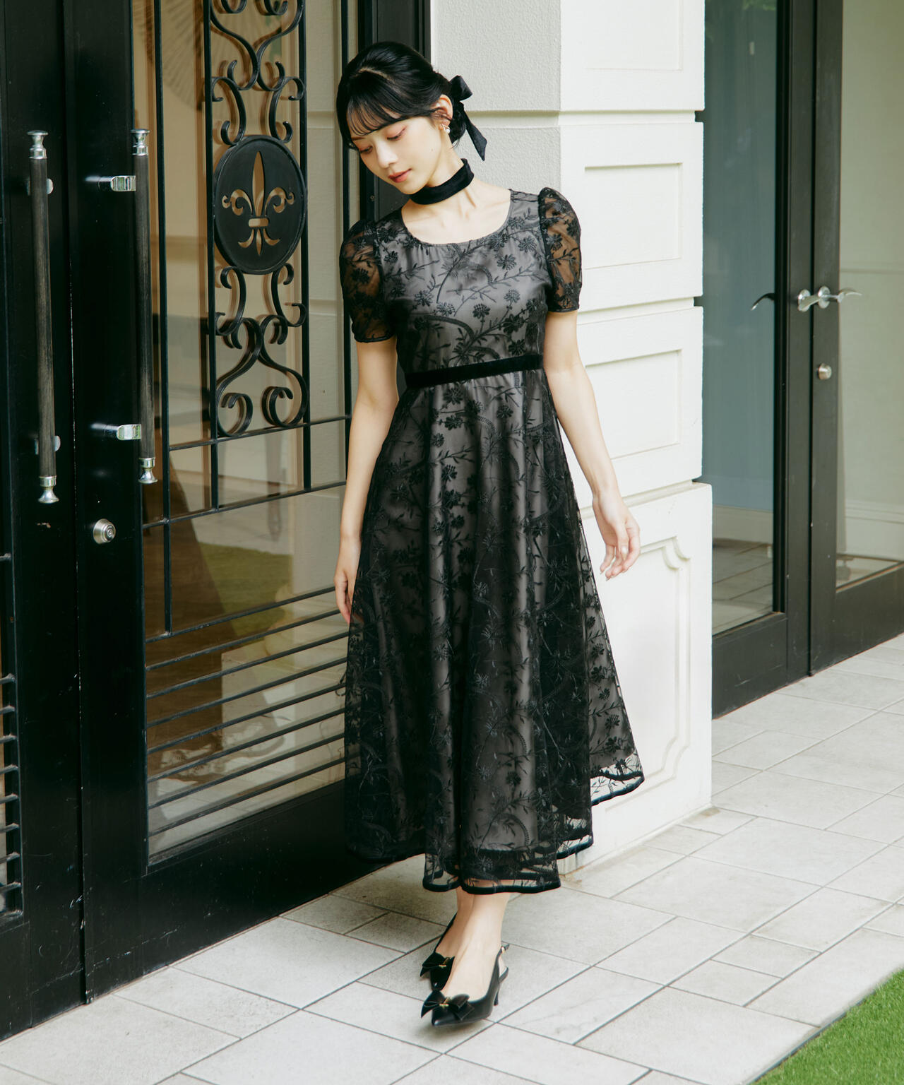 ＜ｍｉｋｕさんコラボ＞エンブロイダリーレースドレス