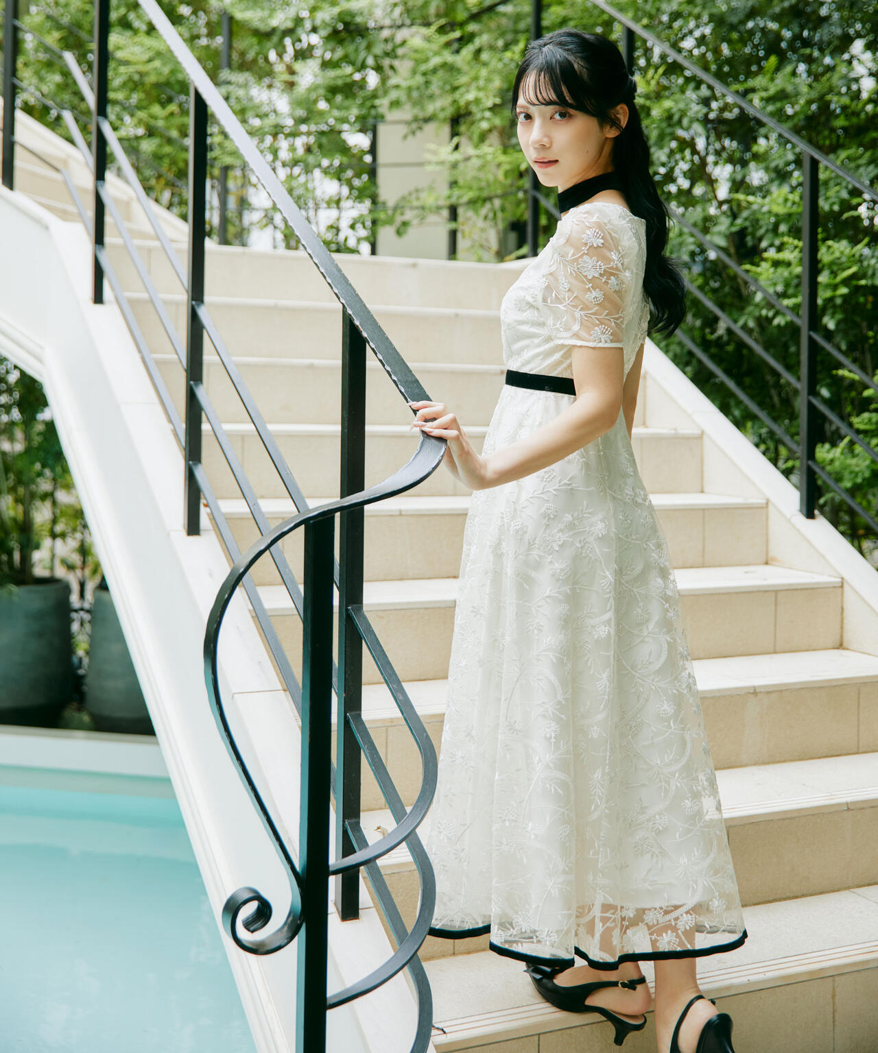 ＜ｍｉｋｕさんコラボ＞エンブロイダリーレースドレス